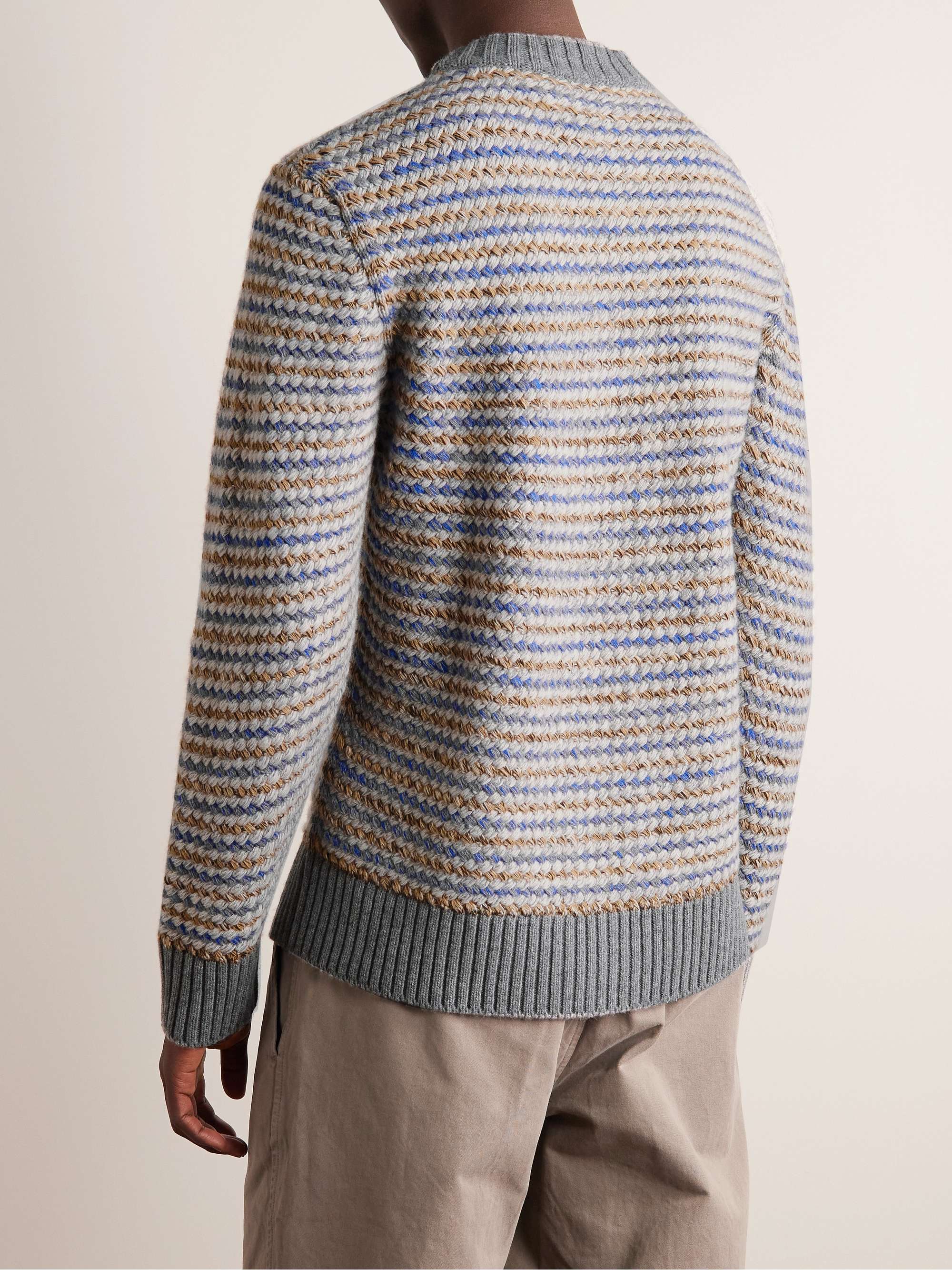 MR P. Striped Merino Wool Jacquard Sweater