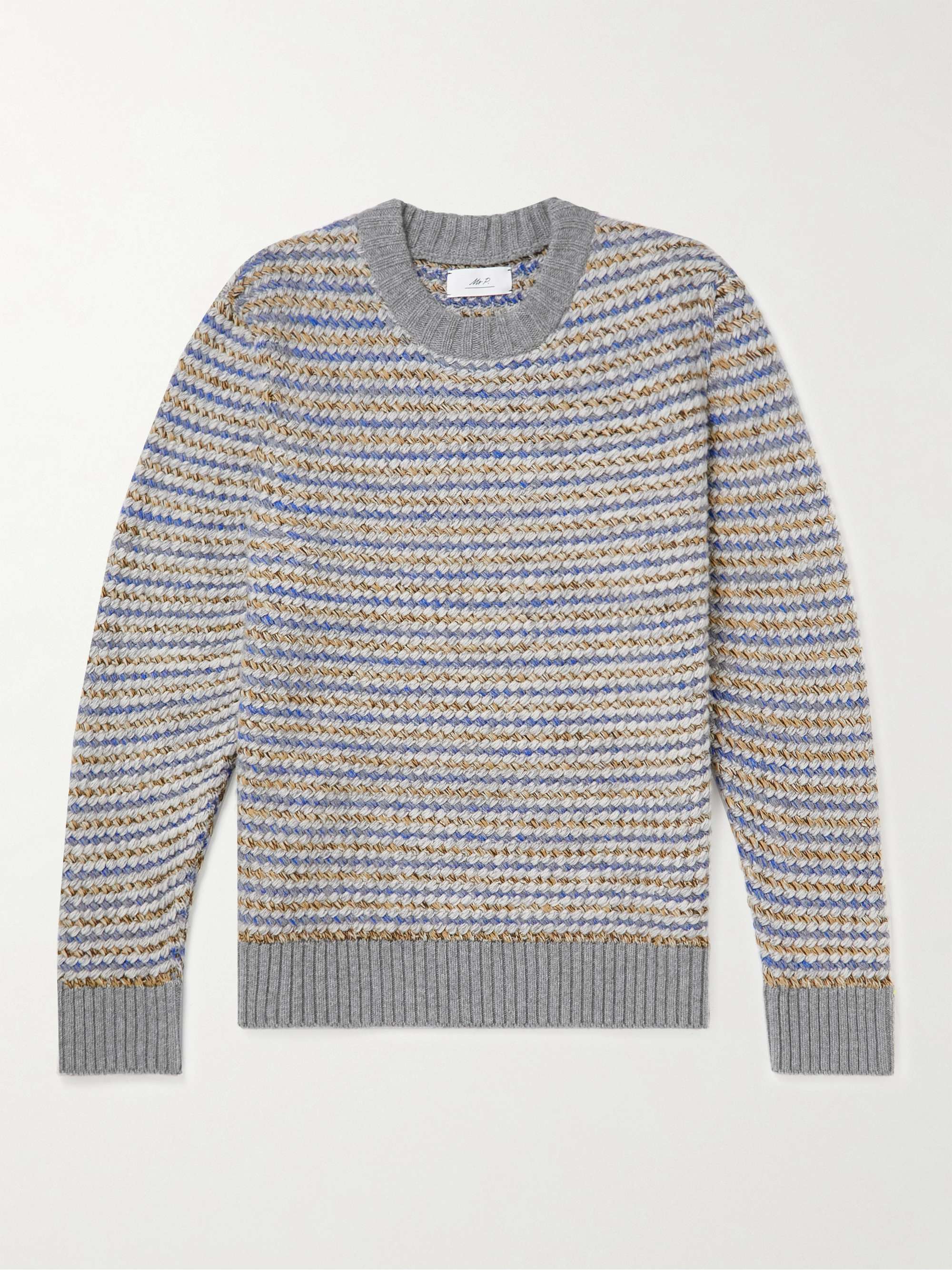 MR P. Striped Merino Wool Jacquard Sweater
