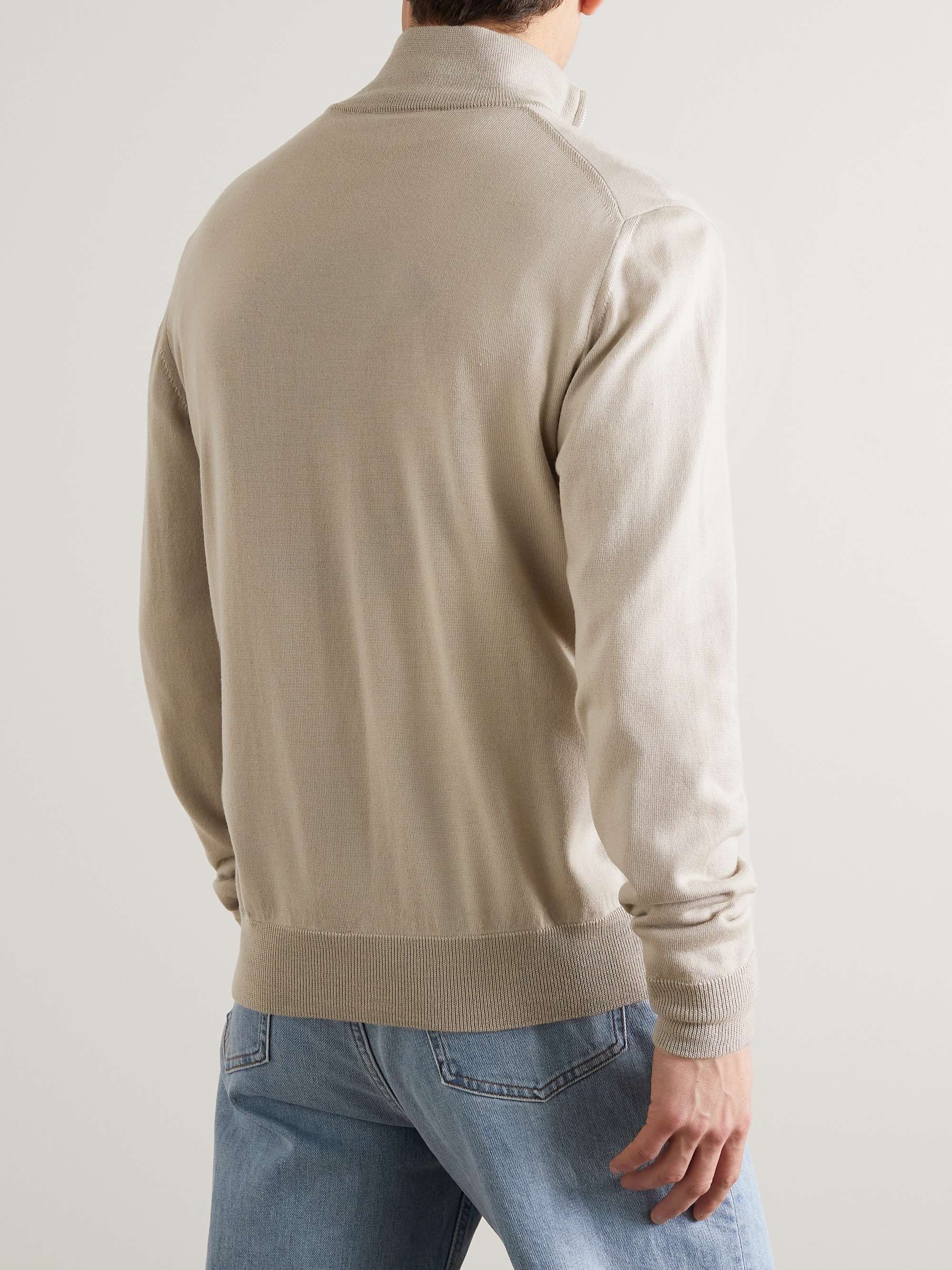 MR P. Merino Wool Zip-Up Cardigan