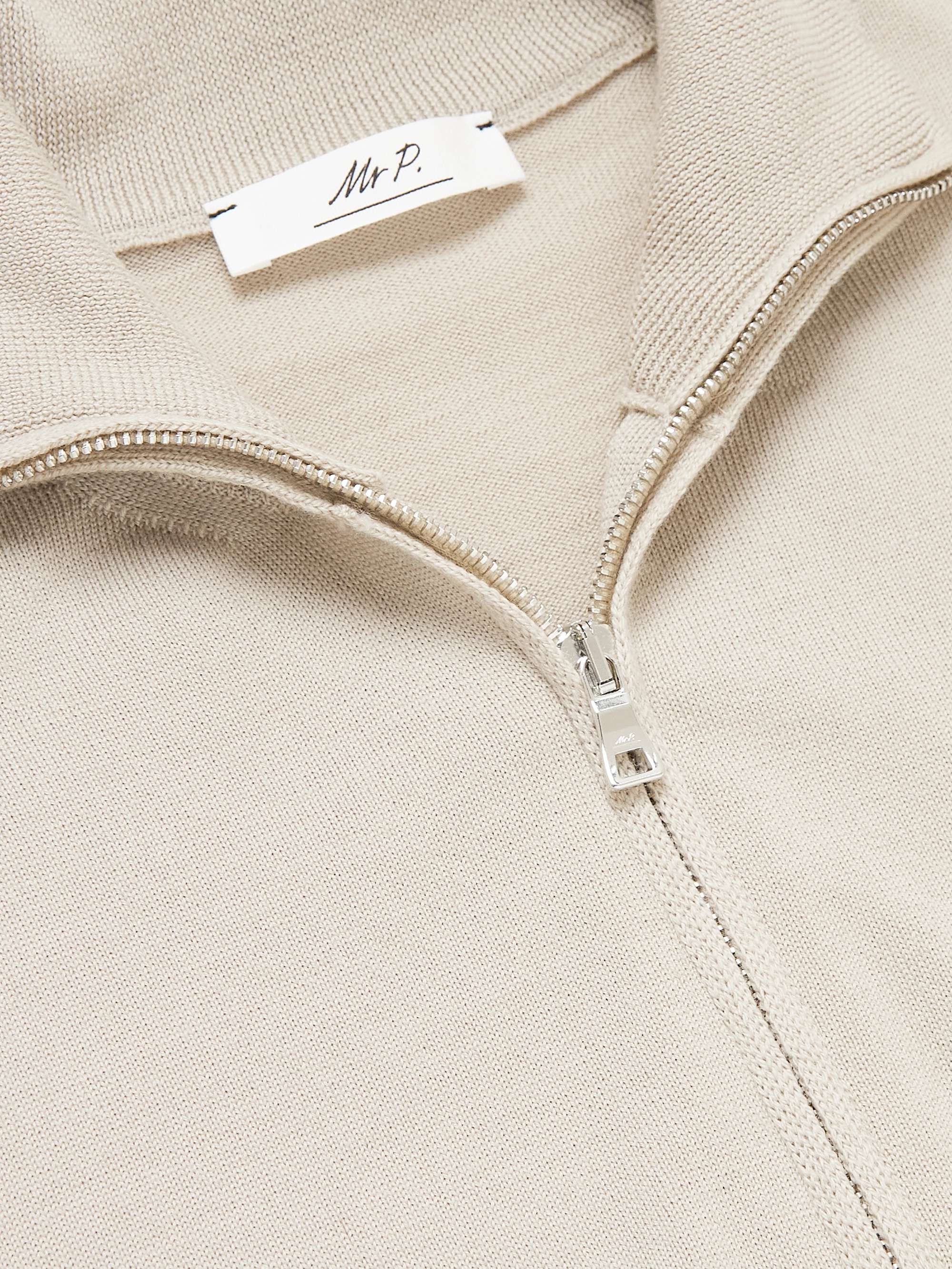 MR P. Merino Wool Zip-Up Cardigan