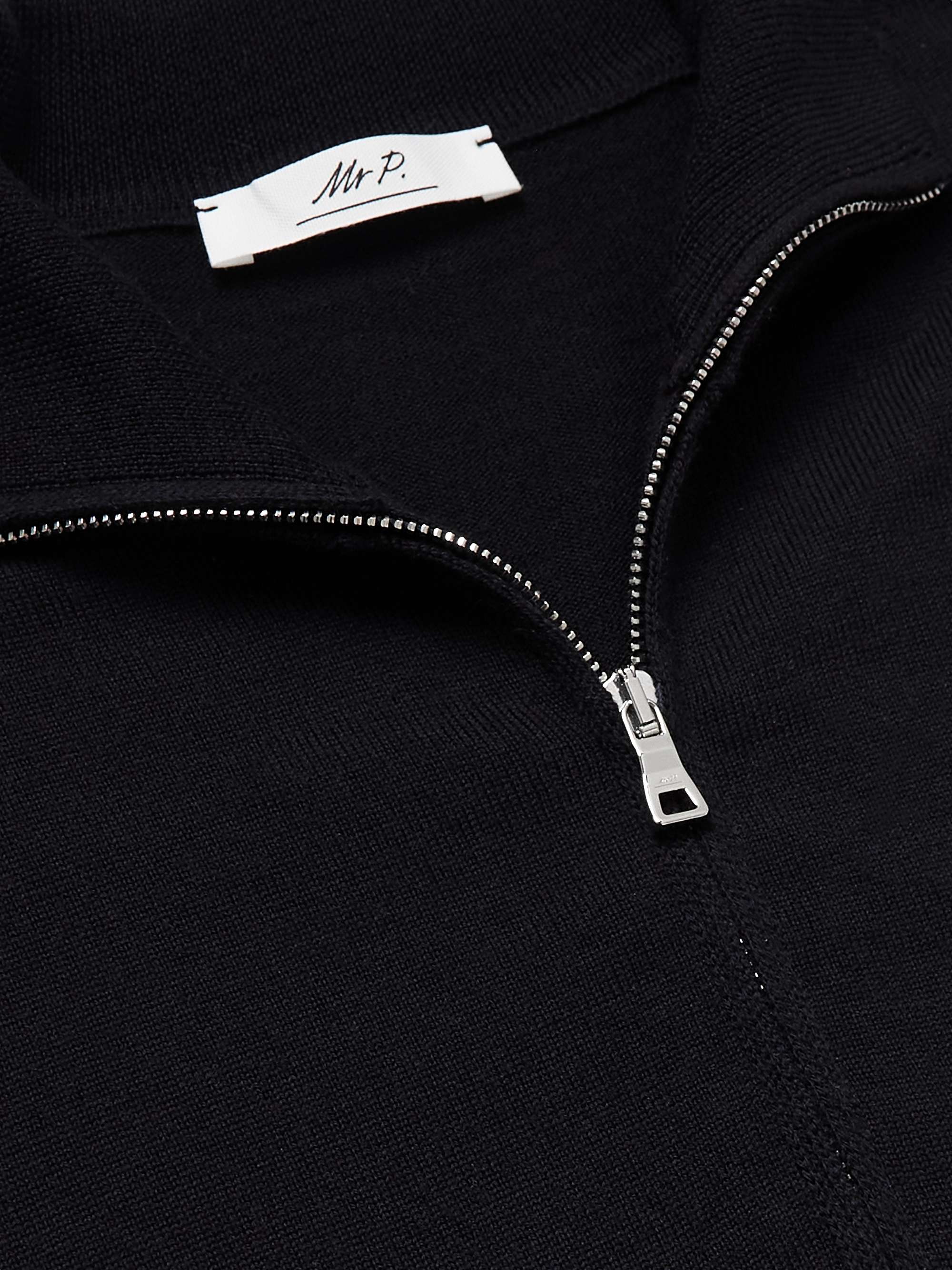 MR P. Merino Wool Zip-Up Cardigan