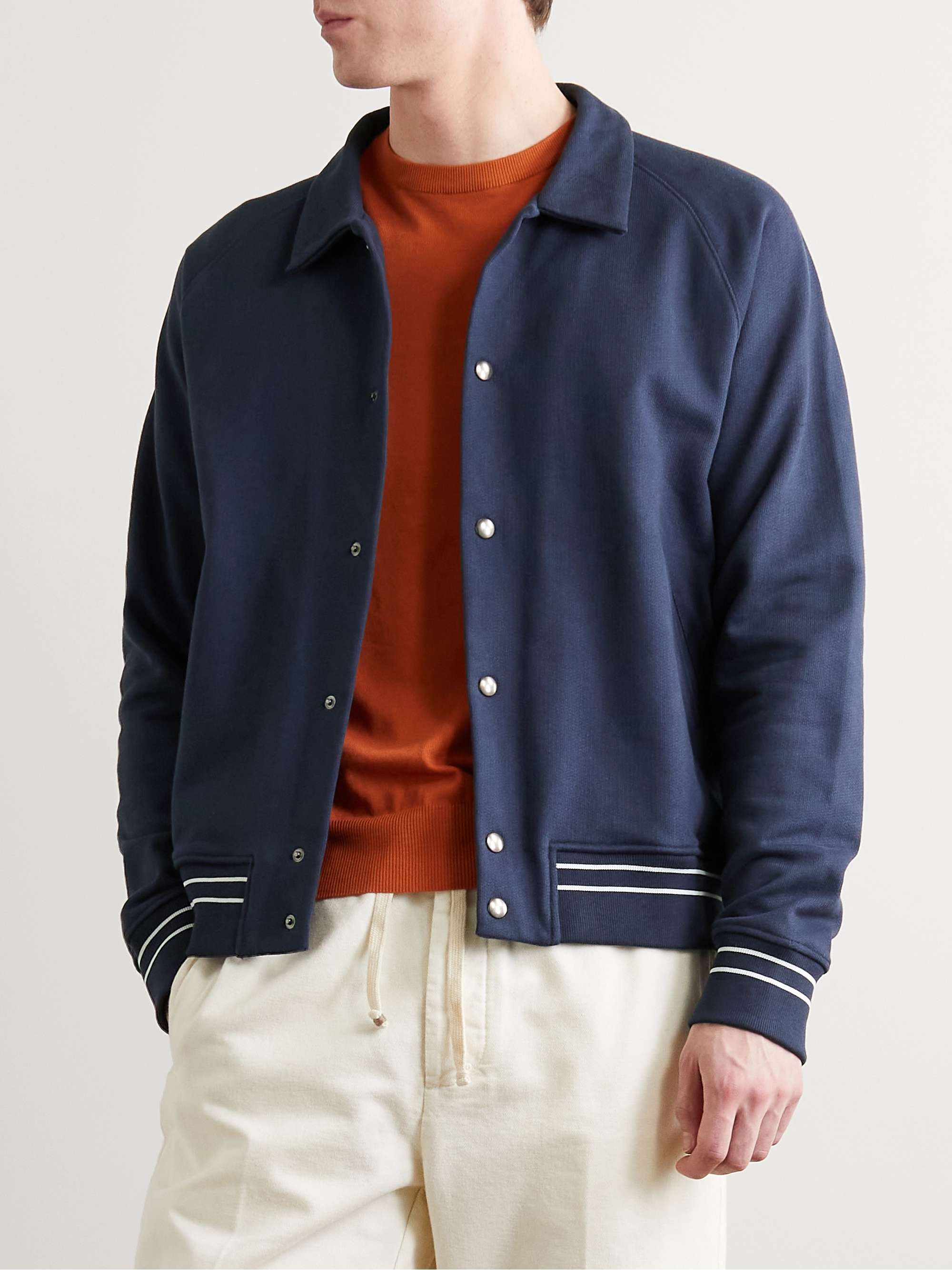 MR P. Organic Cotton-Jersey Bomber Jacket