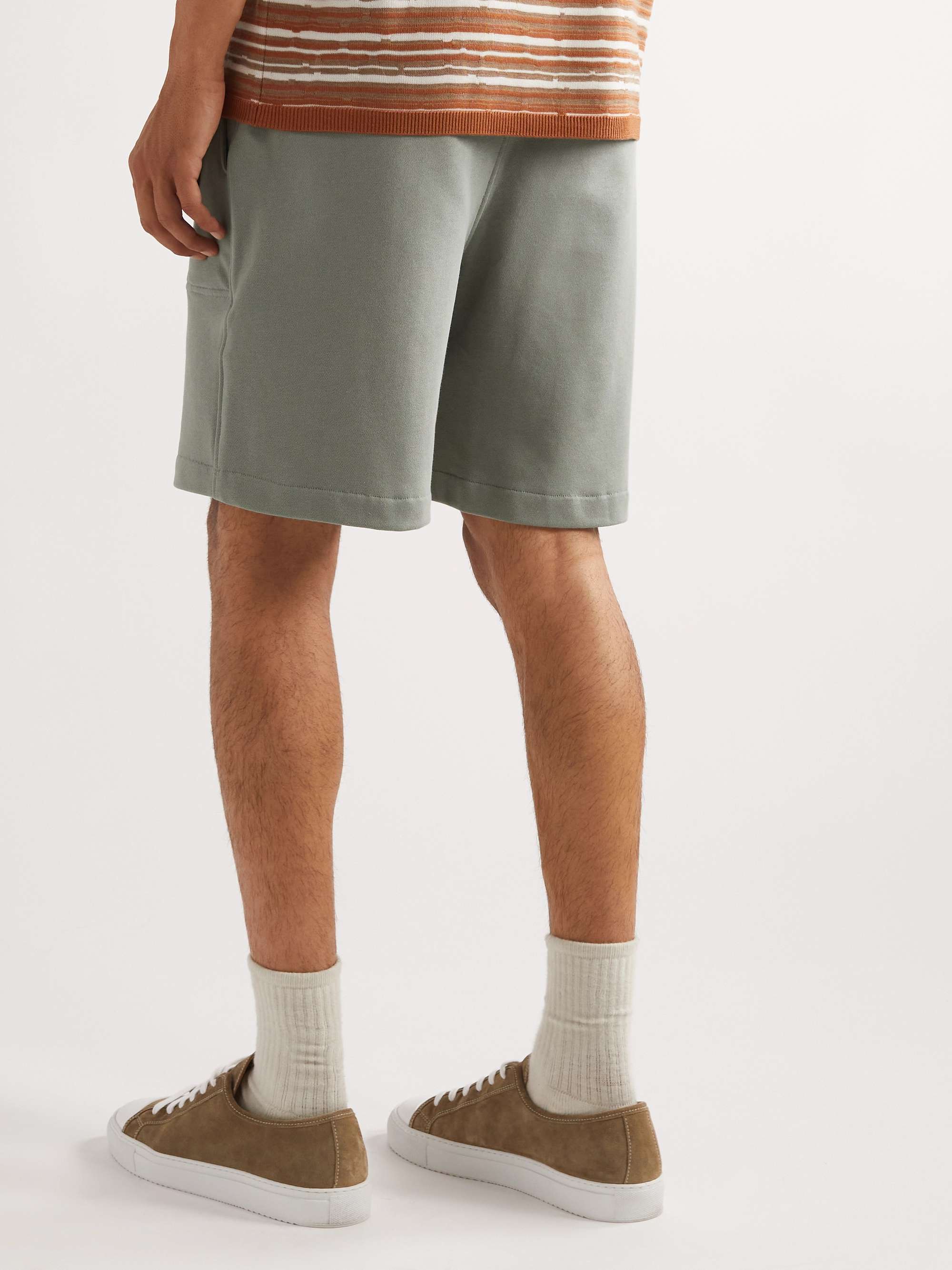 MR P. Straight-Leg Organic Cotton-Jersey Drawstring Shorts
