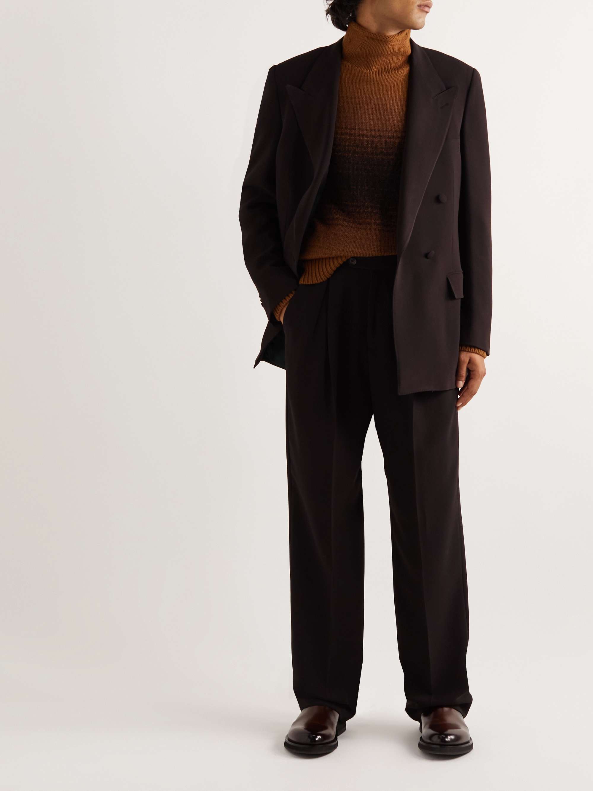 UMIT BENAN B+ Double-Breasted Crepe Suit Jacket