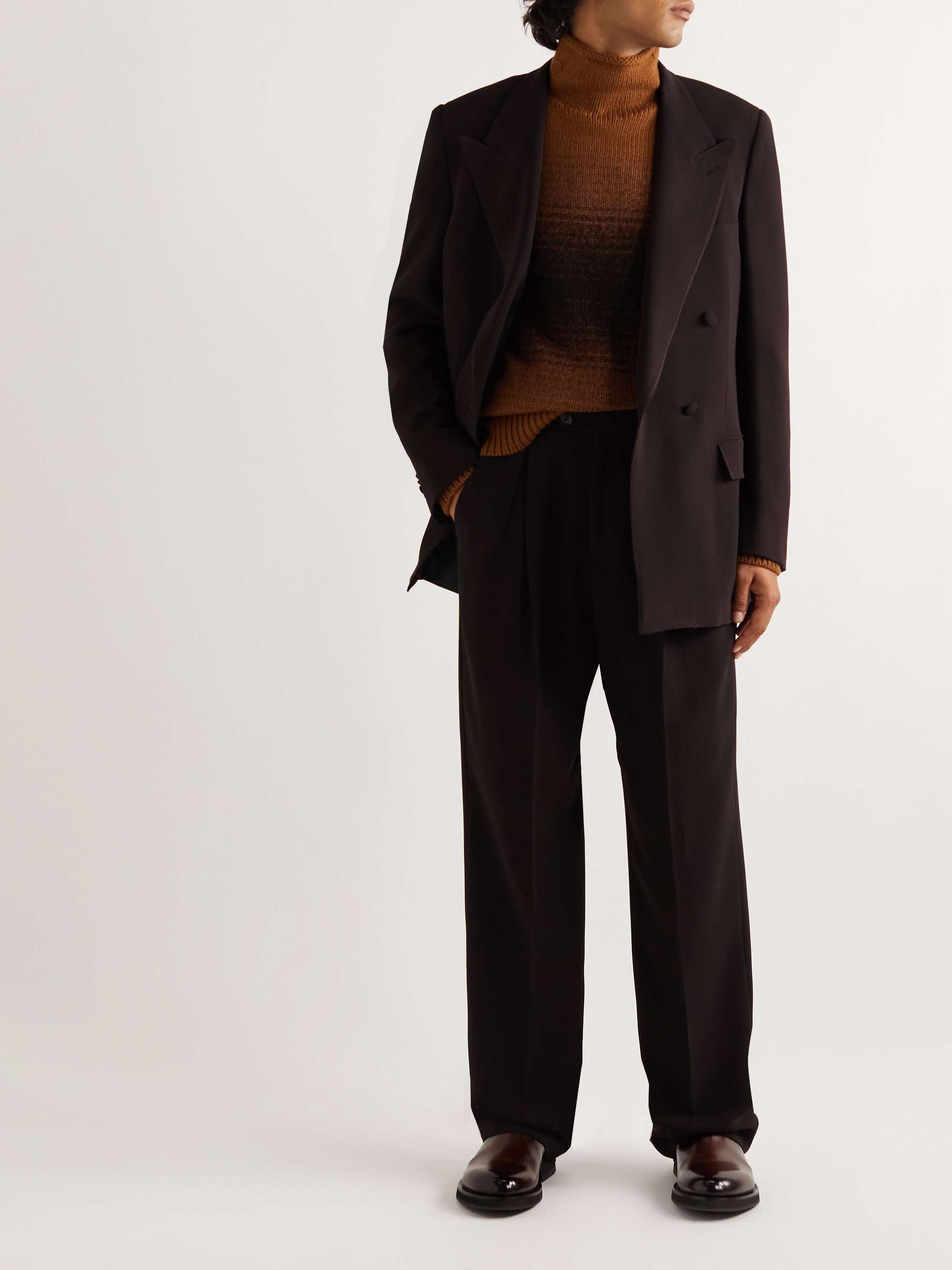 UMIT BENAN Double-Breasted Crepe Suit Jacket