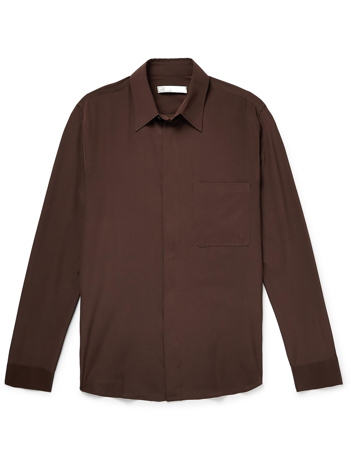 Umit Benan B+ Silk Shirt In Brown
