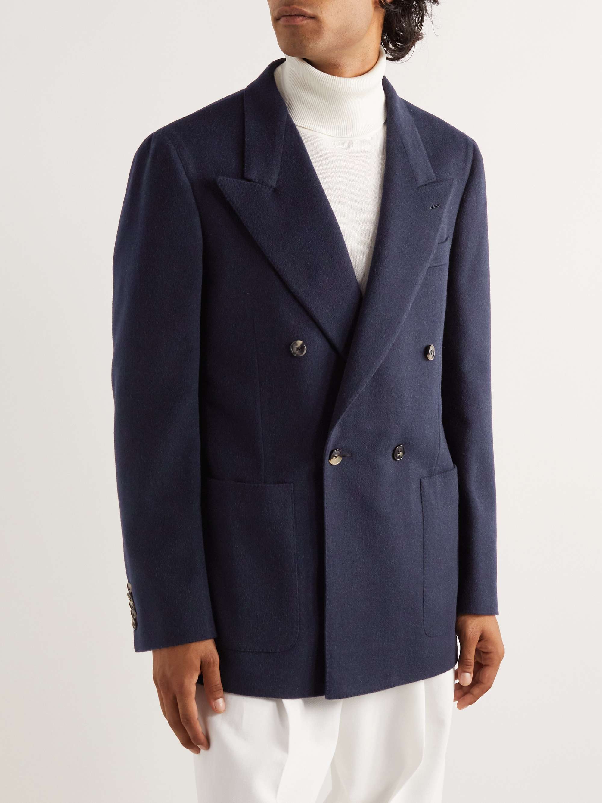 UMIT BENAN B+ Double-Breasted Camel Hair Blazer