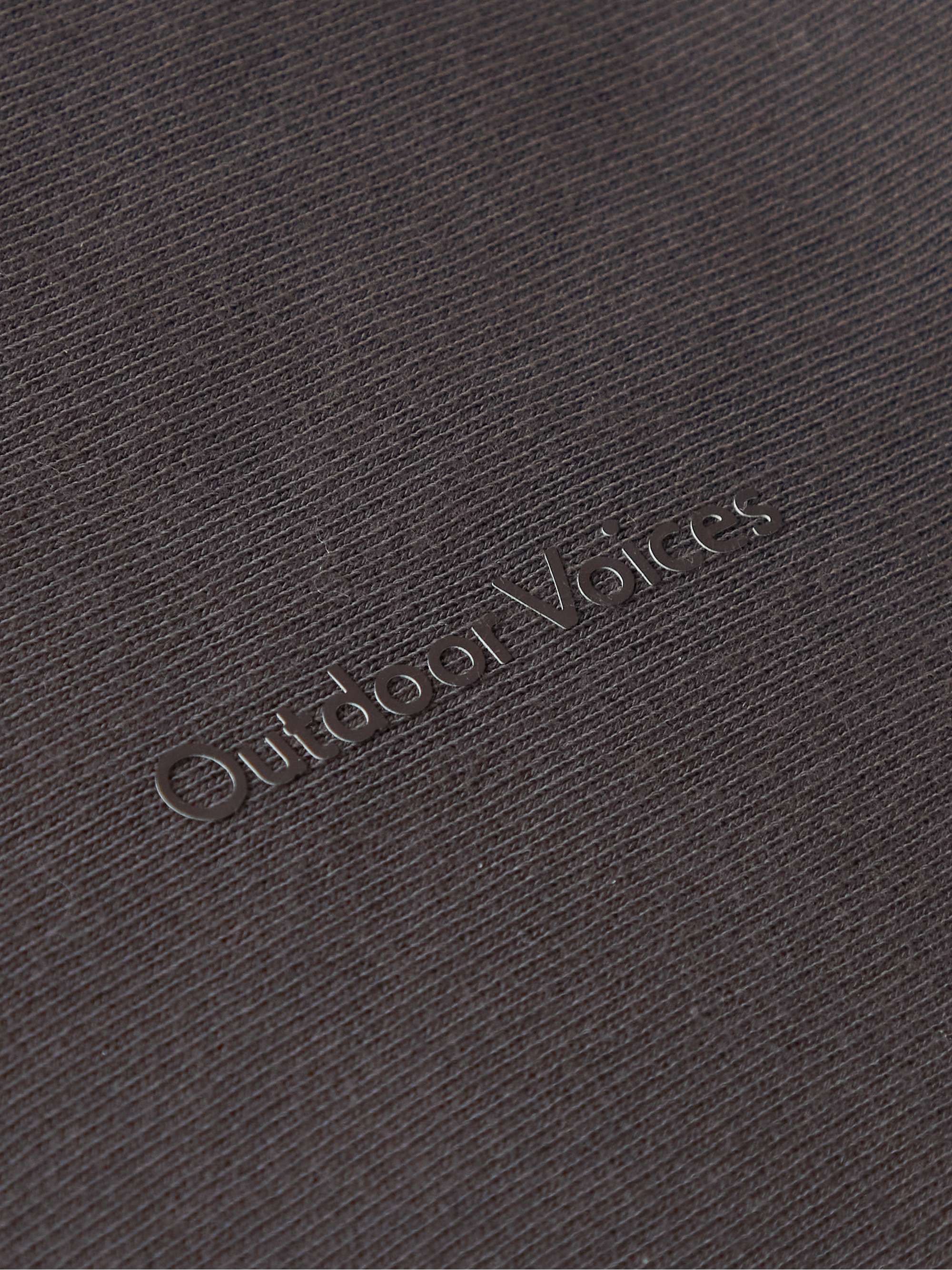 OUTDOOR VOICES Nimbus Logo-Appliquéd Cotton-Jersey Hoodie