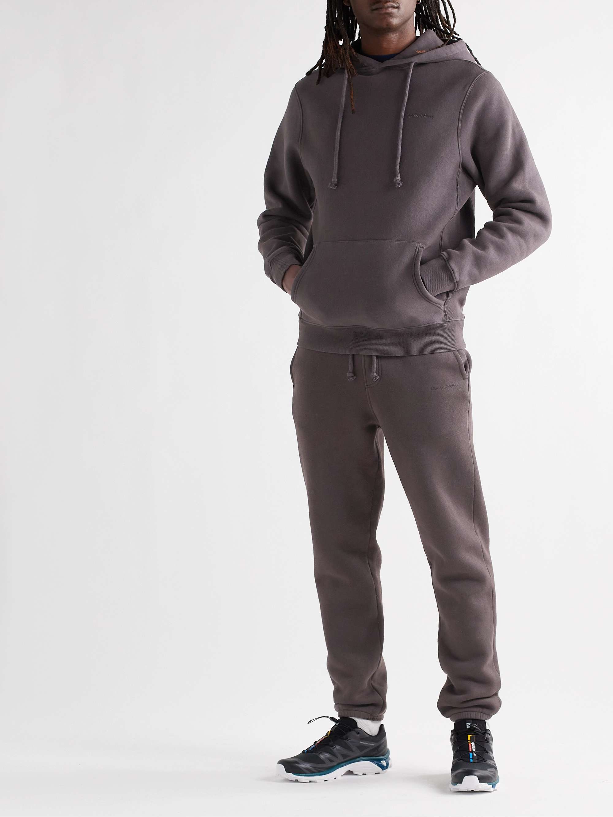 OUTDOOR VOICES Nimbus Logo-Appliquéd Cotton-Jersey Hoodie