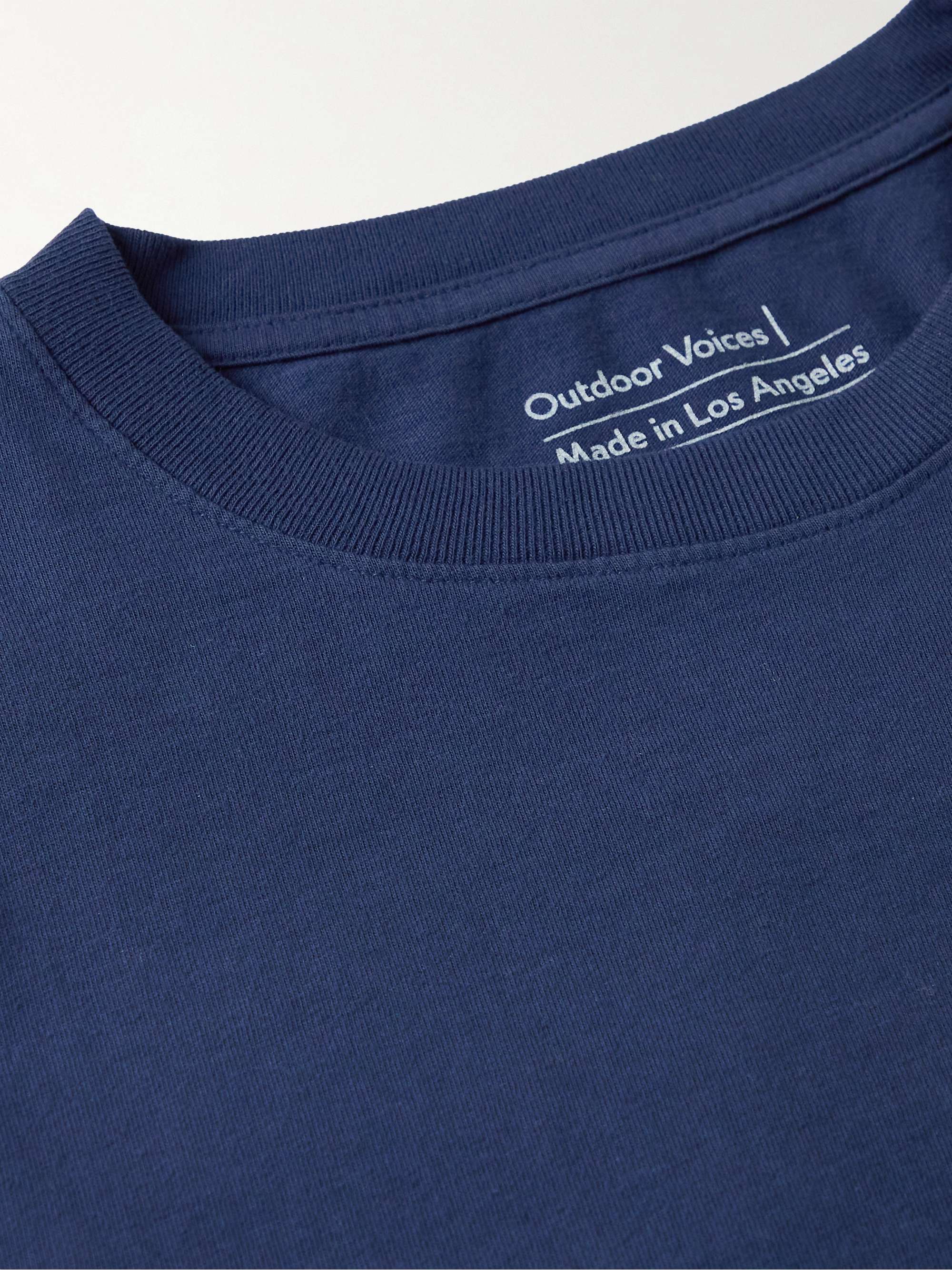 OUTDOOR VOICES Technical Apparel Logo-Print Cotton-Jersey T-Shirt