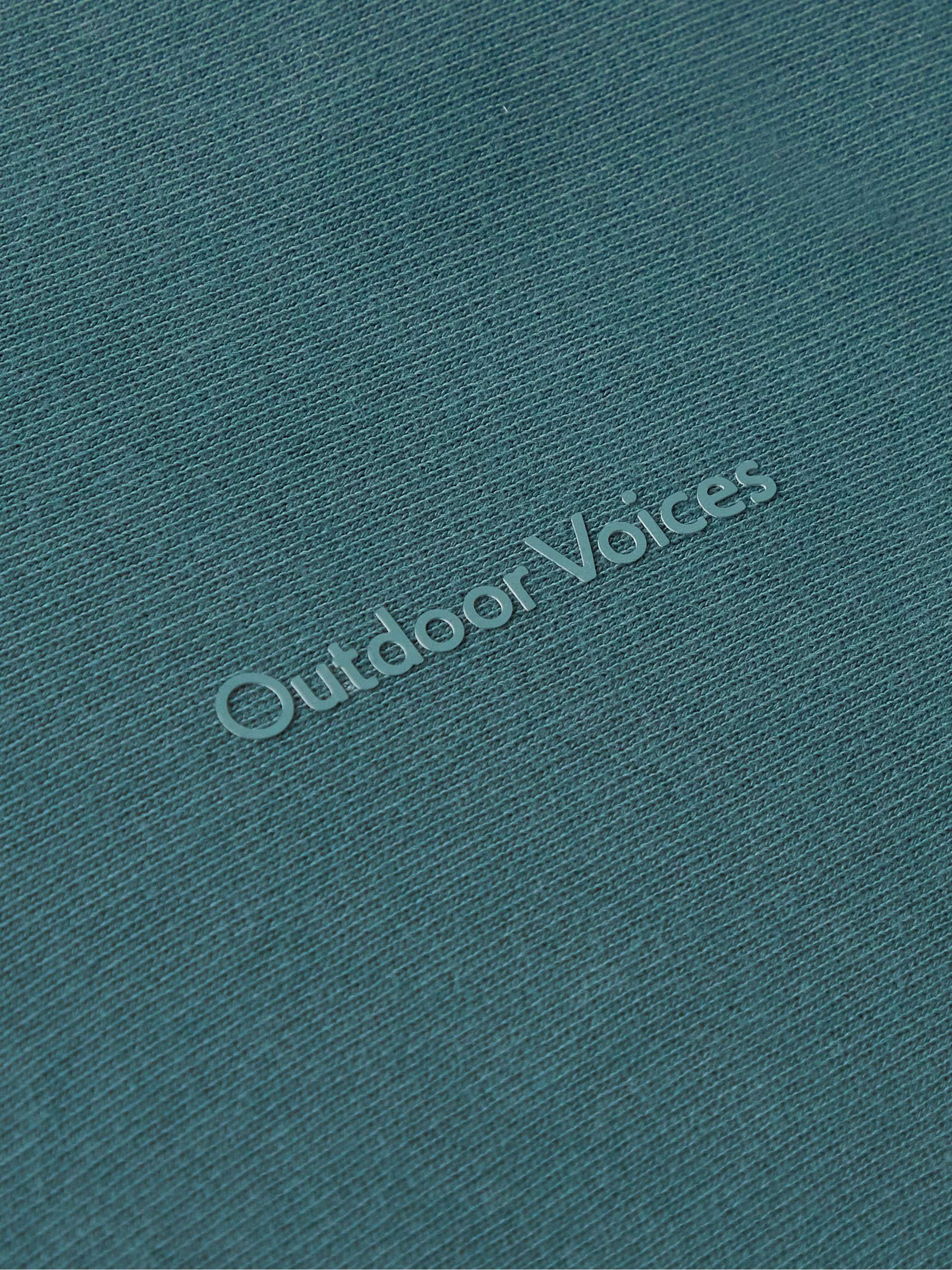 OUTDOOR VOICES Nimbus Logo-Appliquéd Cotton-Jersey Hoodie