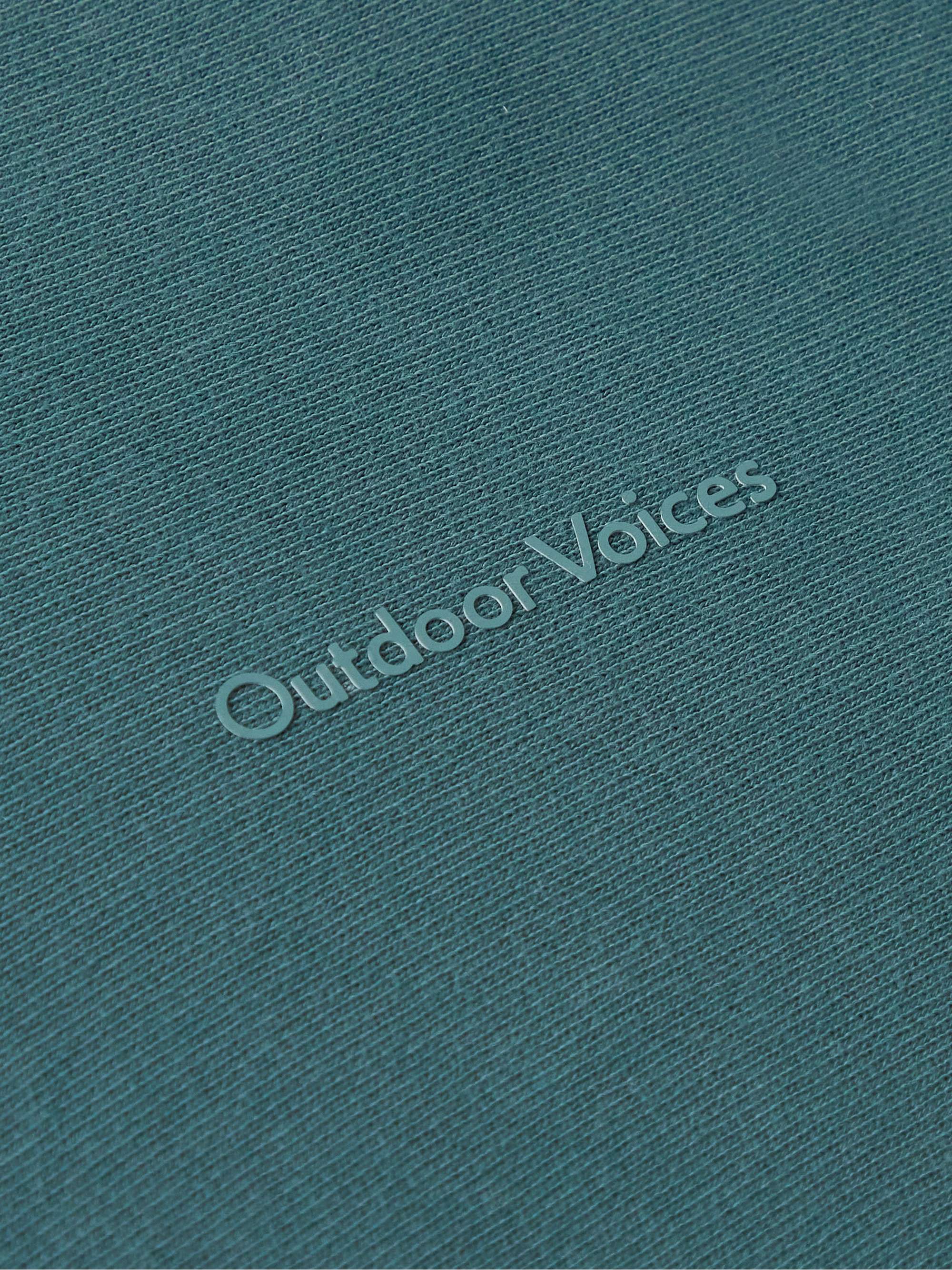 OUTDOOR VOICES Nimbus Logo-Appliquéd Cotton-Jersey Hoodie