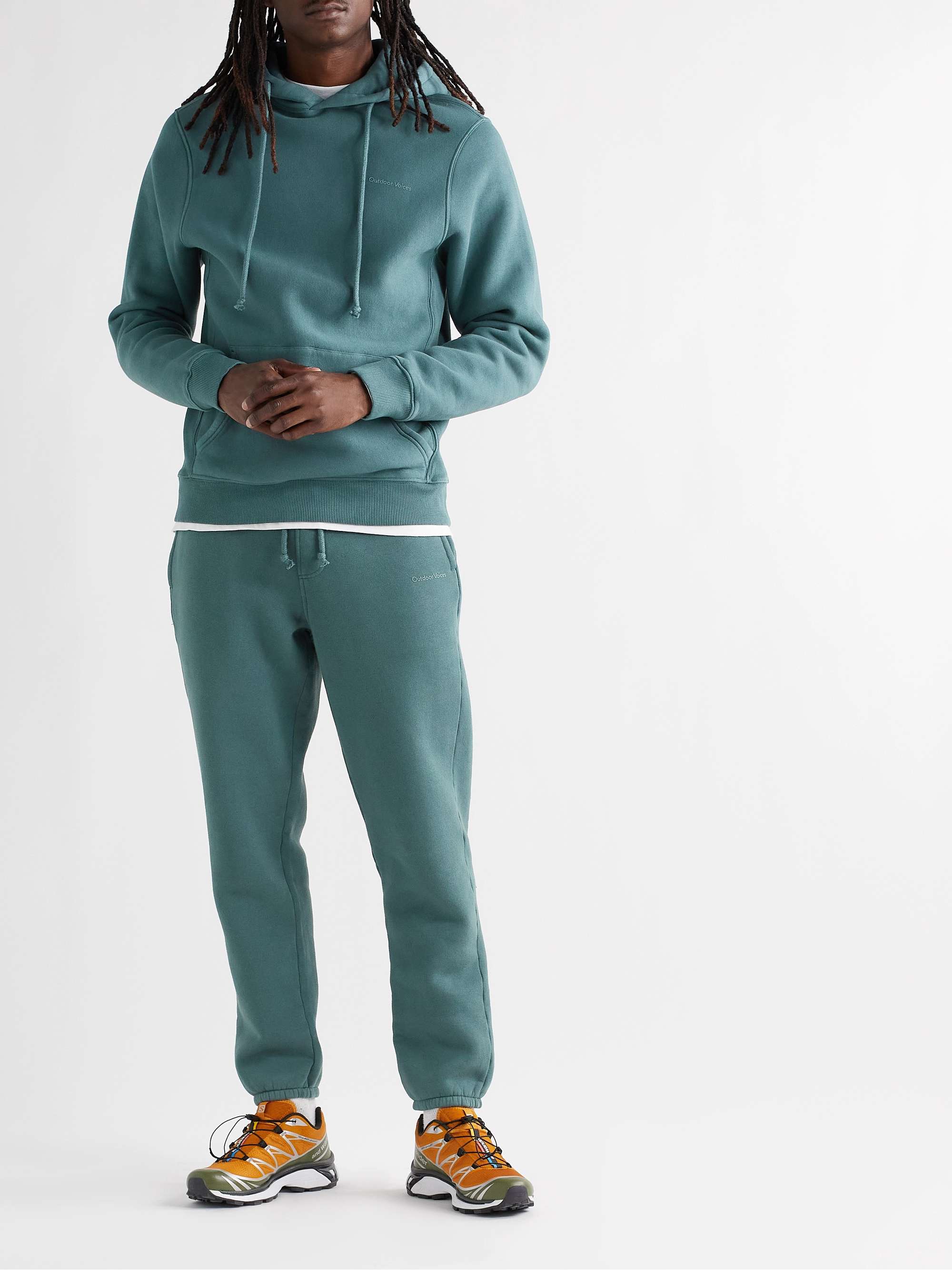 OUTDOOR VOICES Nimbus Logo-Appliquéd Cotton-Jersey Hoodie