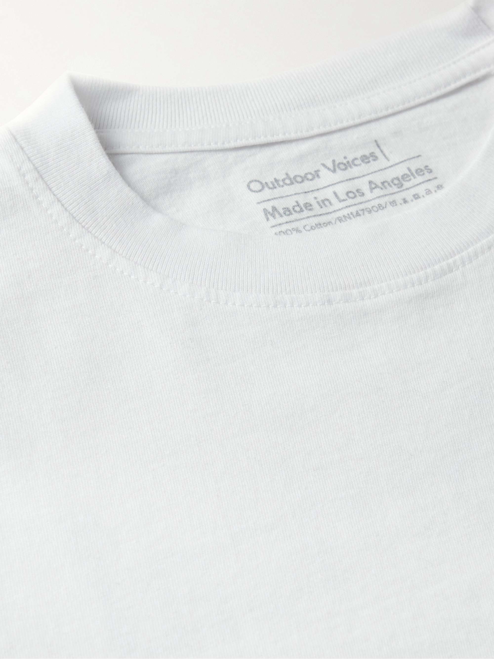 OUTDOOR VOICES Technical Apparel Logo-Print Cotton-Jersey T-Shirt