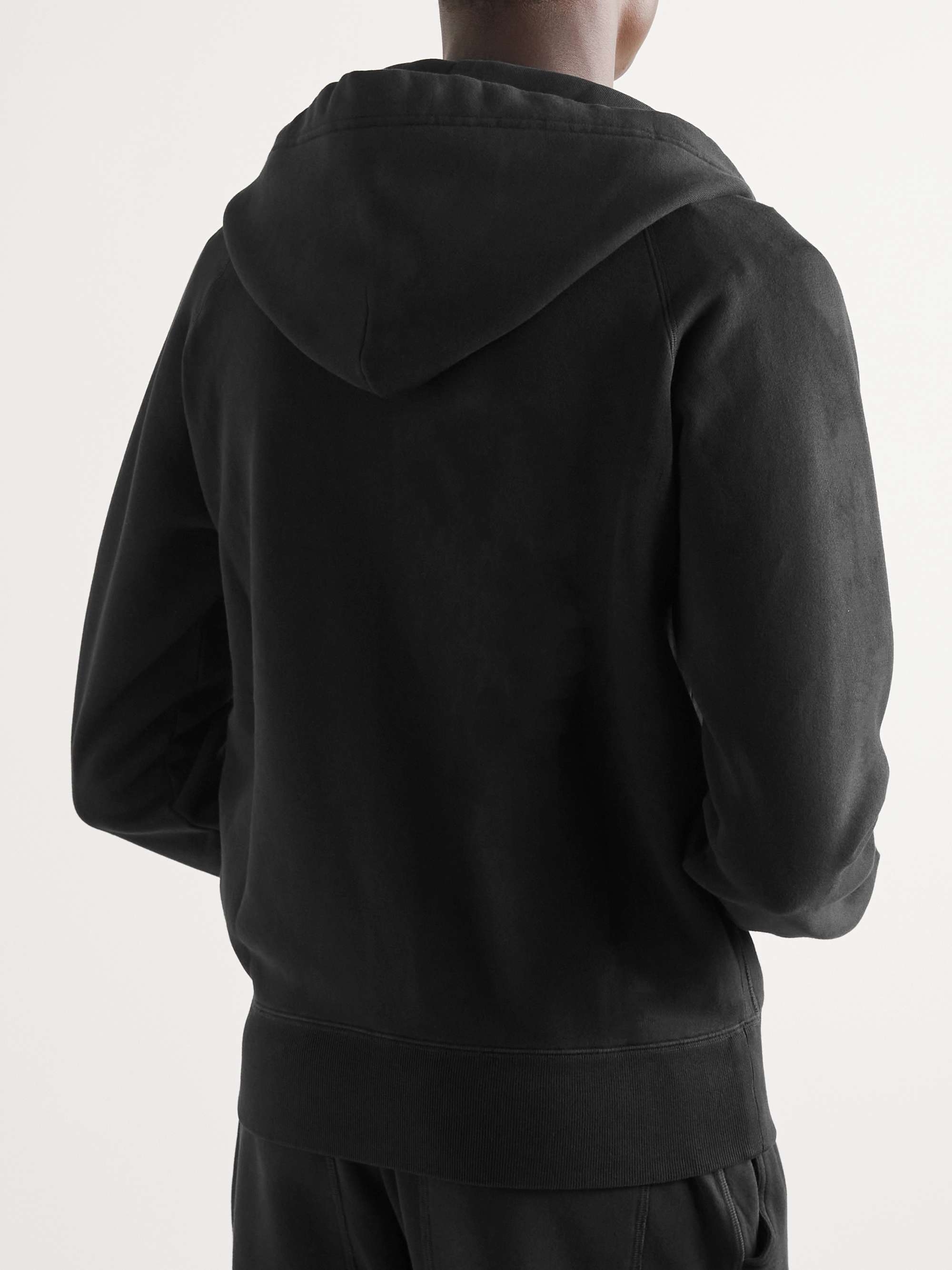 TOM FORD Garment-Dyed Cotton-Jersey Zip-Up Hoodie