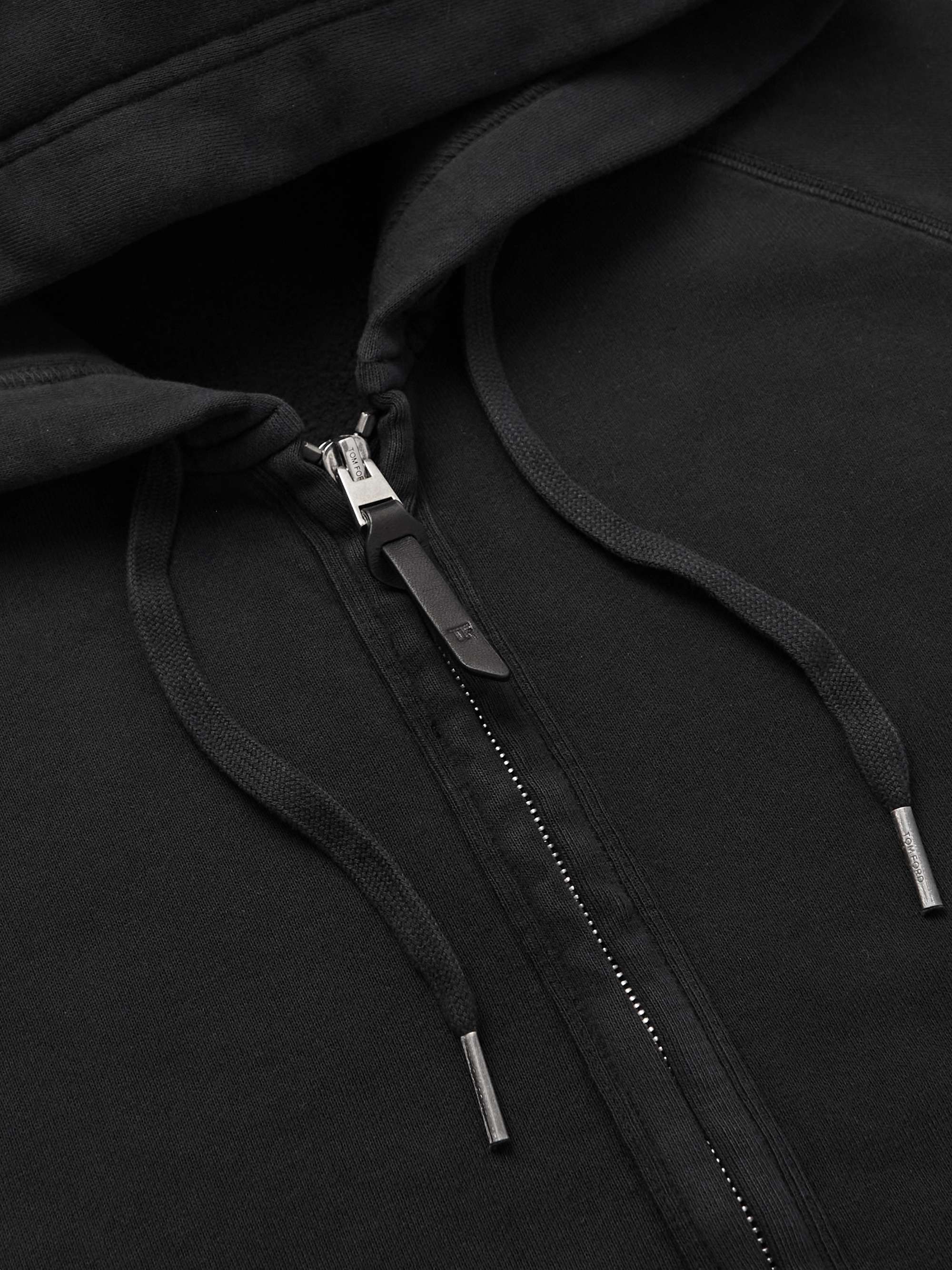 TOM FORD Garment-Dyed Cotton-Jersey Zip-Up Hoodie
