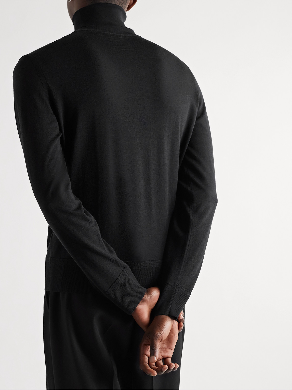 Shop Tom Ford Wool Rollneck Sweater In Black