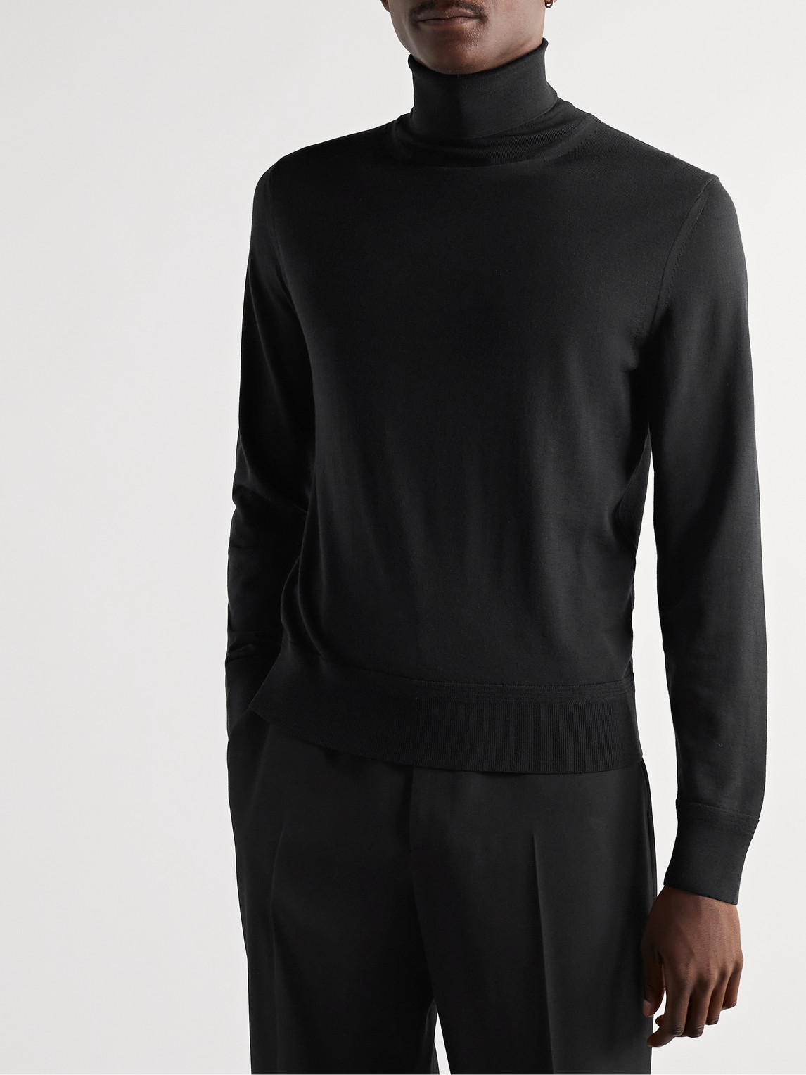 Shop Tom Ford Wool Rollneck Sweater In Black