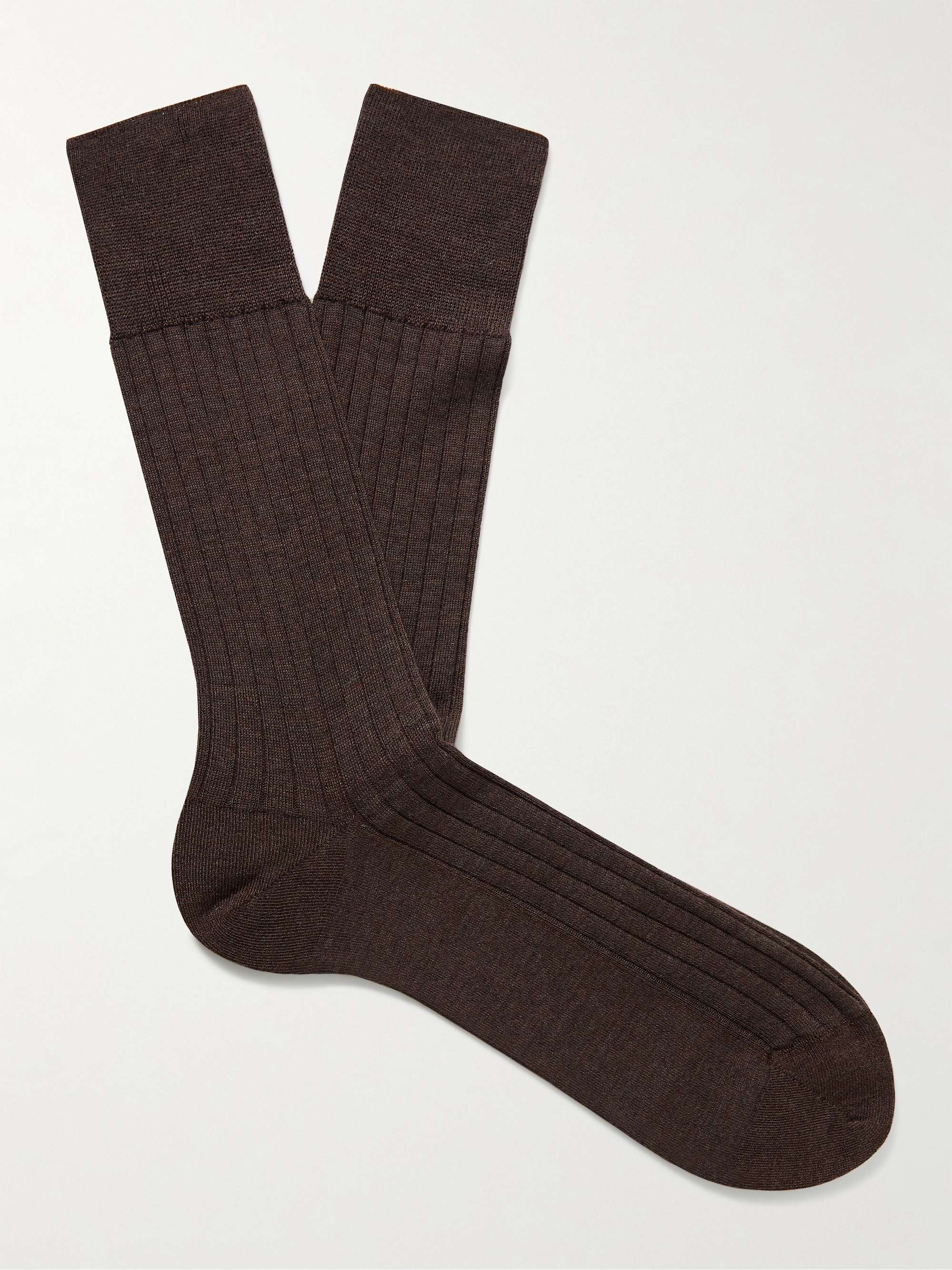 FALKE No 2 Ribbed Cashmere-Blend Socks