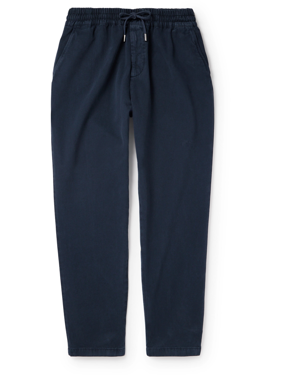 Cavalry Straight-Leg Cotton and Wool-Blend Twill Drawstring Trousers