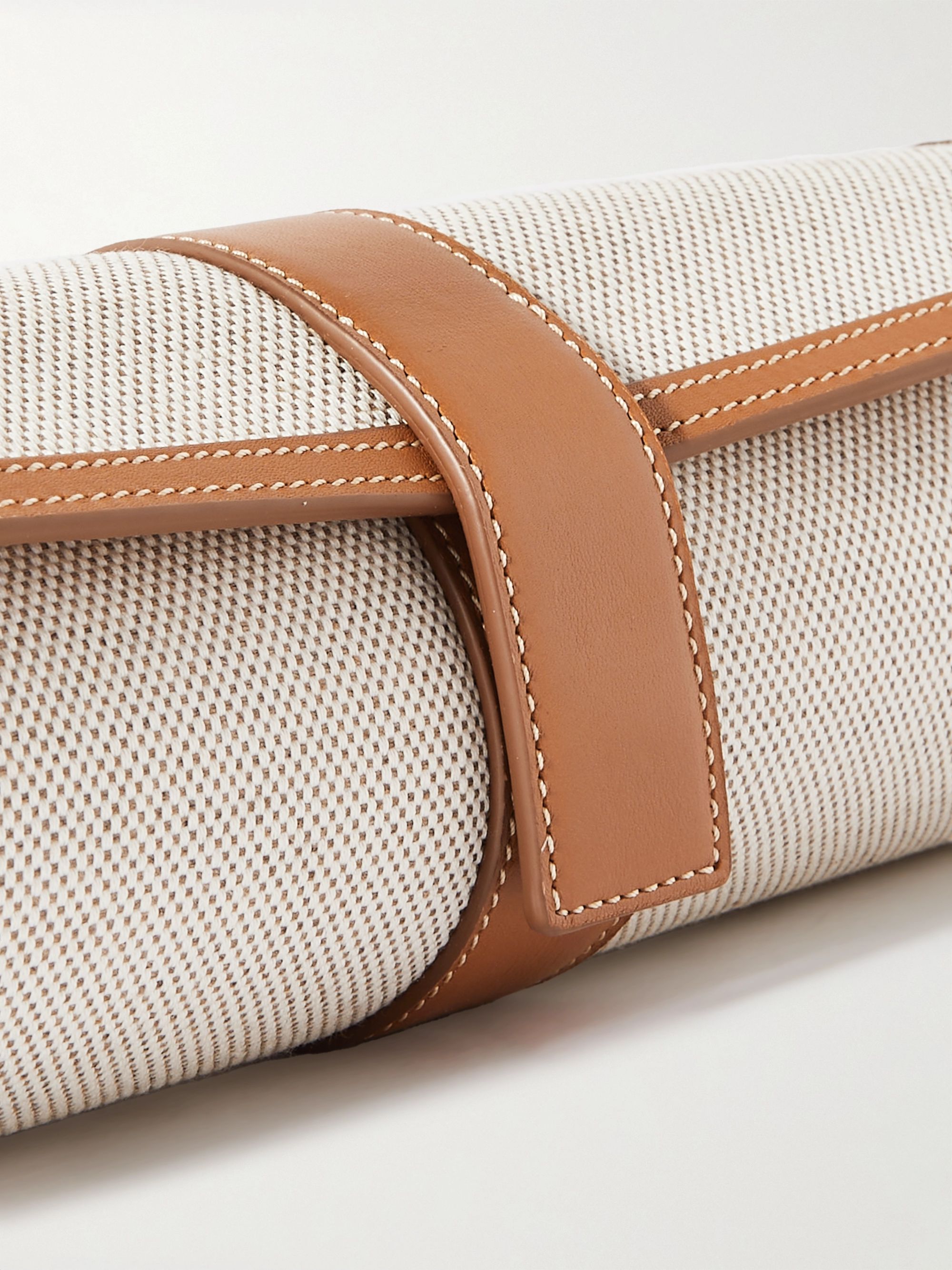 BAMFORD WATCH DEPARTMENT Leather-Trimmed Canvas Watch Roll
