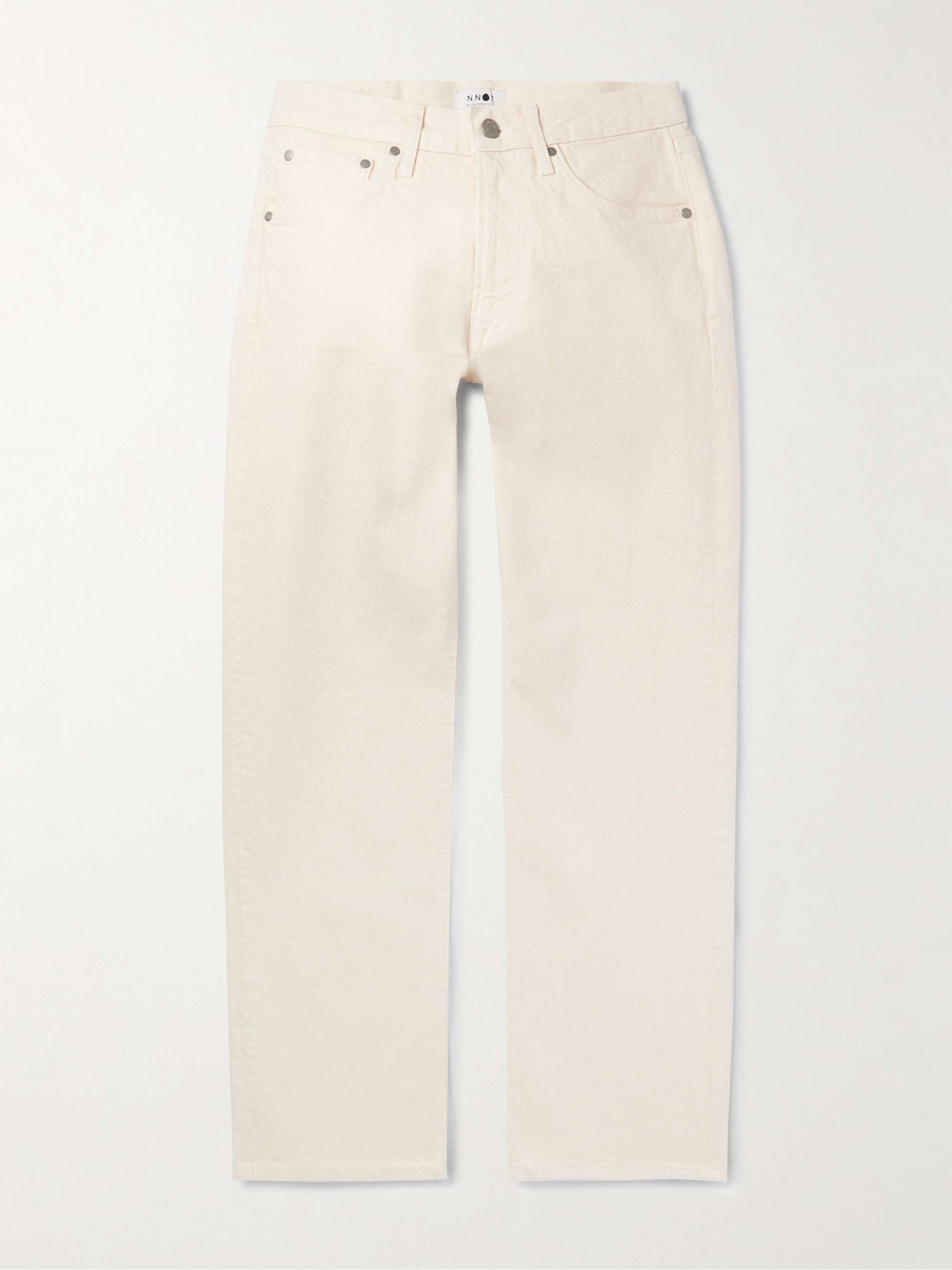 White slim tapered jeans 2025