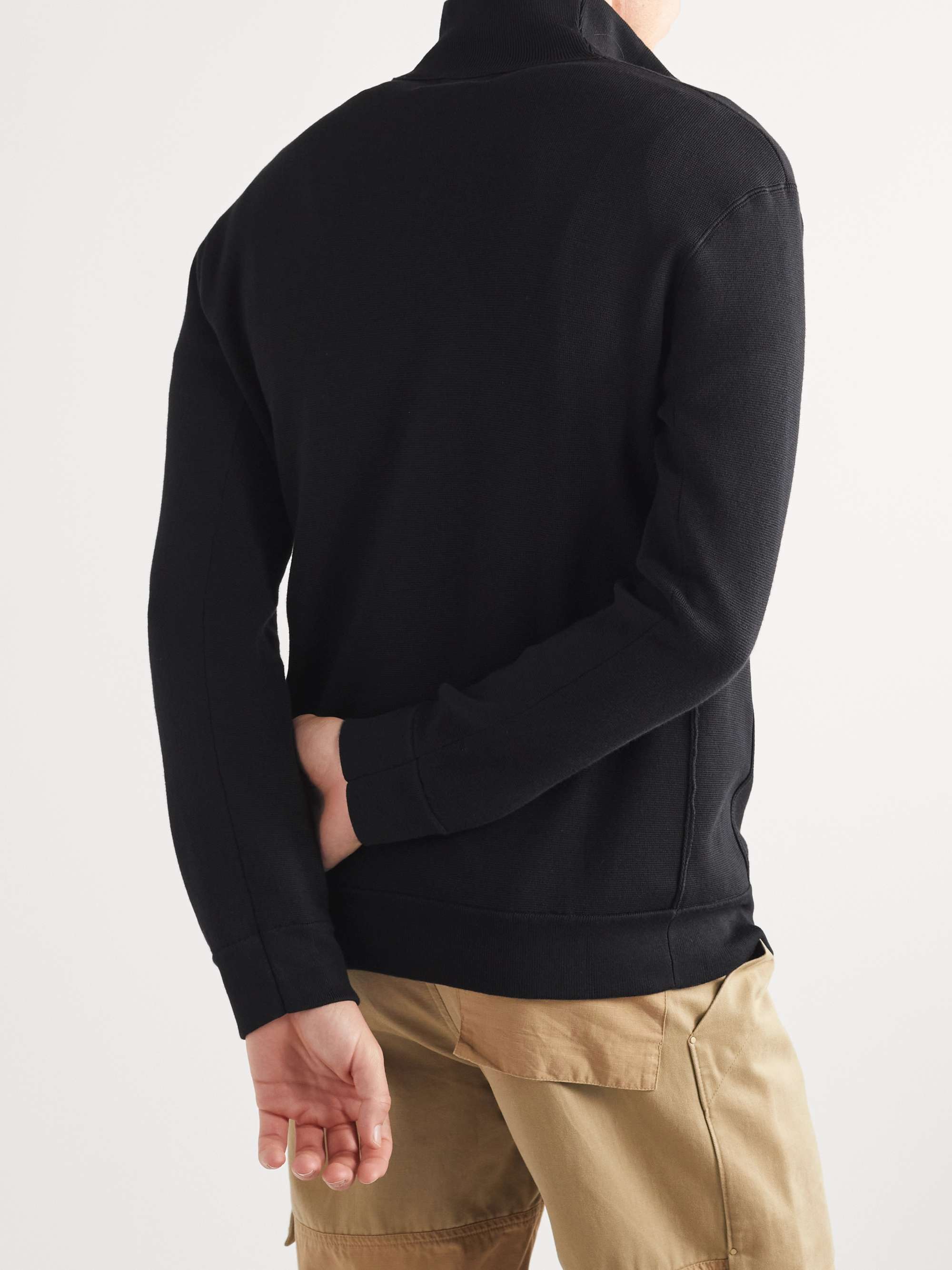 NN07 Luis SlimFit WaffleKnit HalfZip Sweater for Men MR PORTER