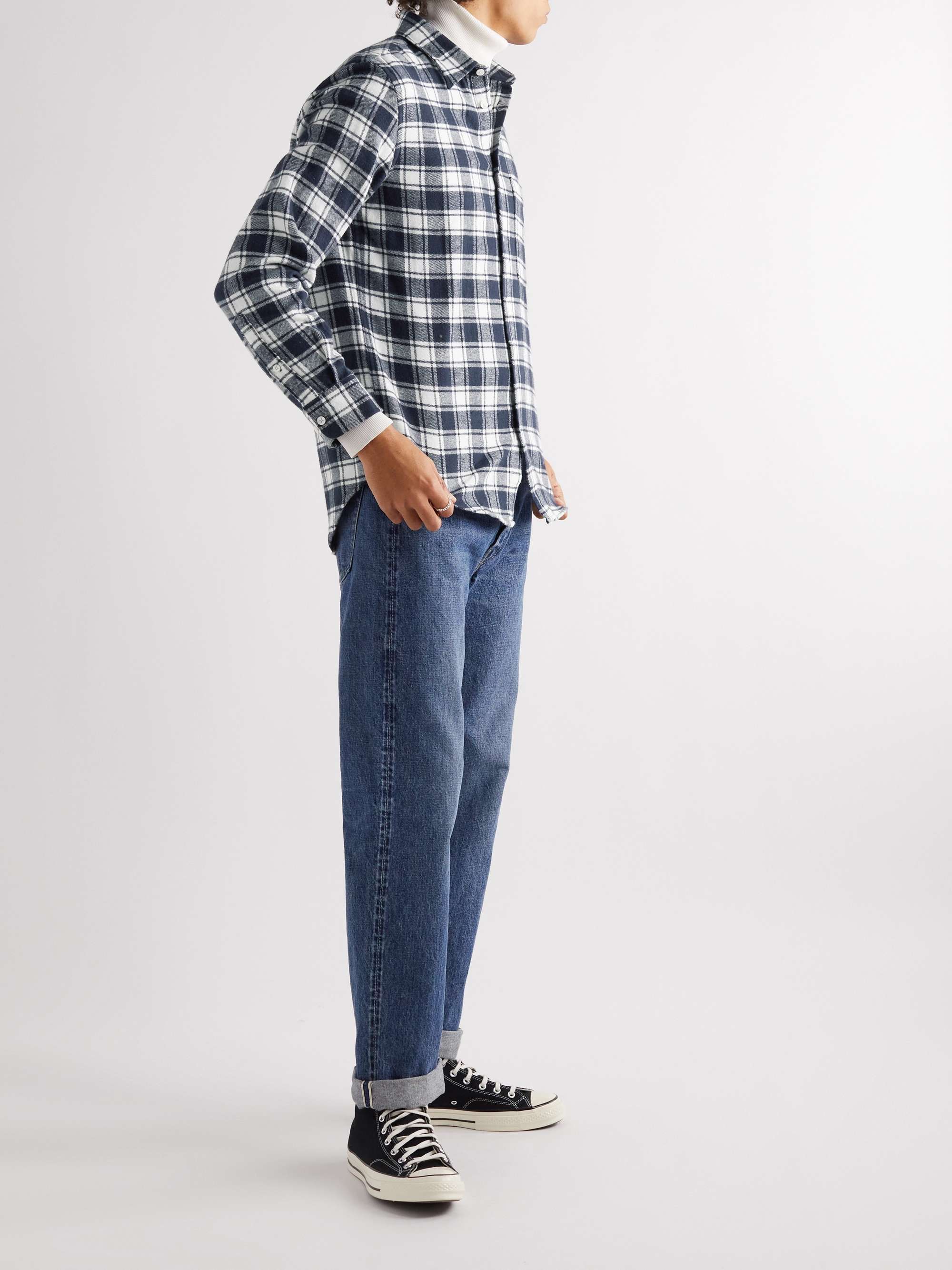 NN07 Arne 5166 Checked Cotton-Flannel Shirt
