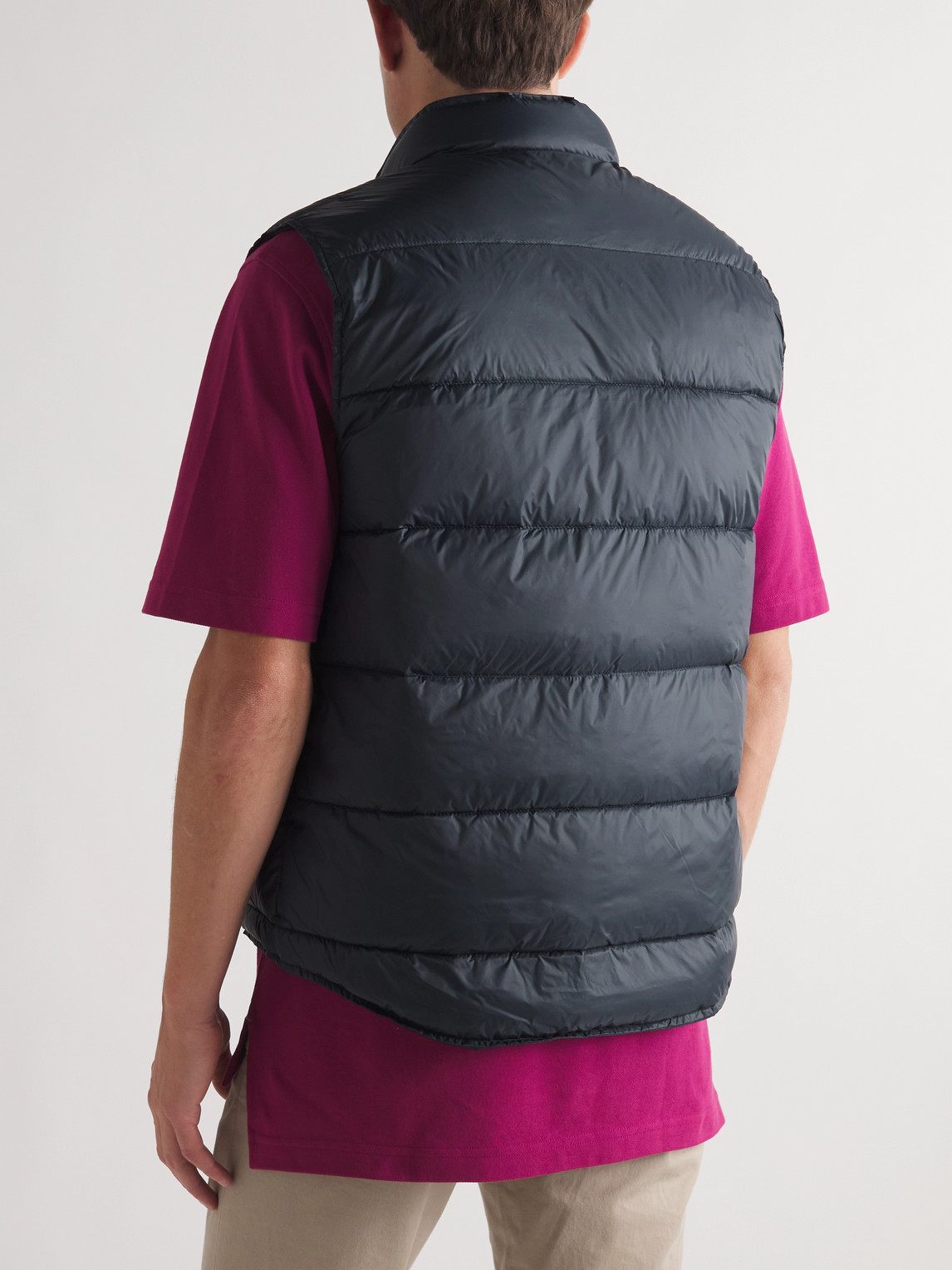  Sid Mashburn - Cashball Quilted Padded Shell Gilet - Men - Blue - L 