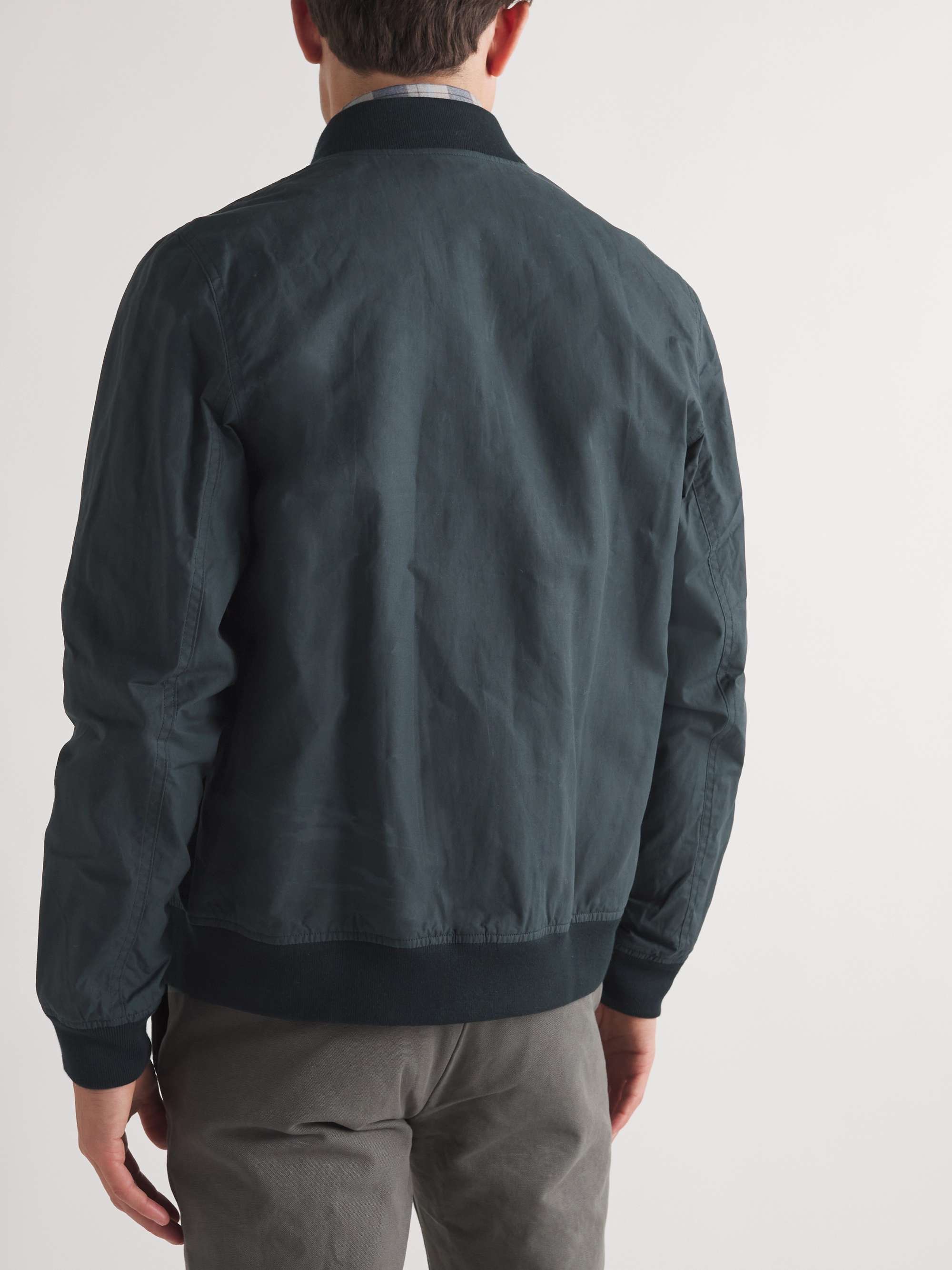 SID MASHBURN Waxed-Cotton Bomber Jacket