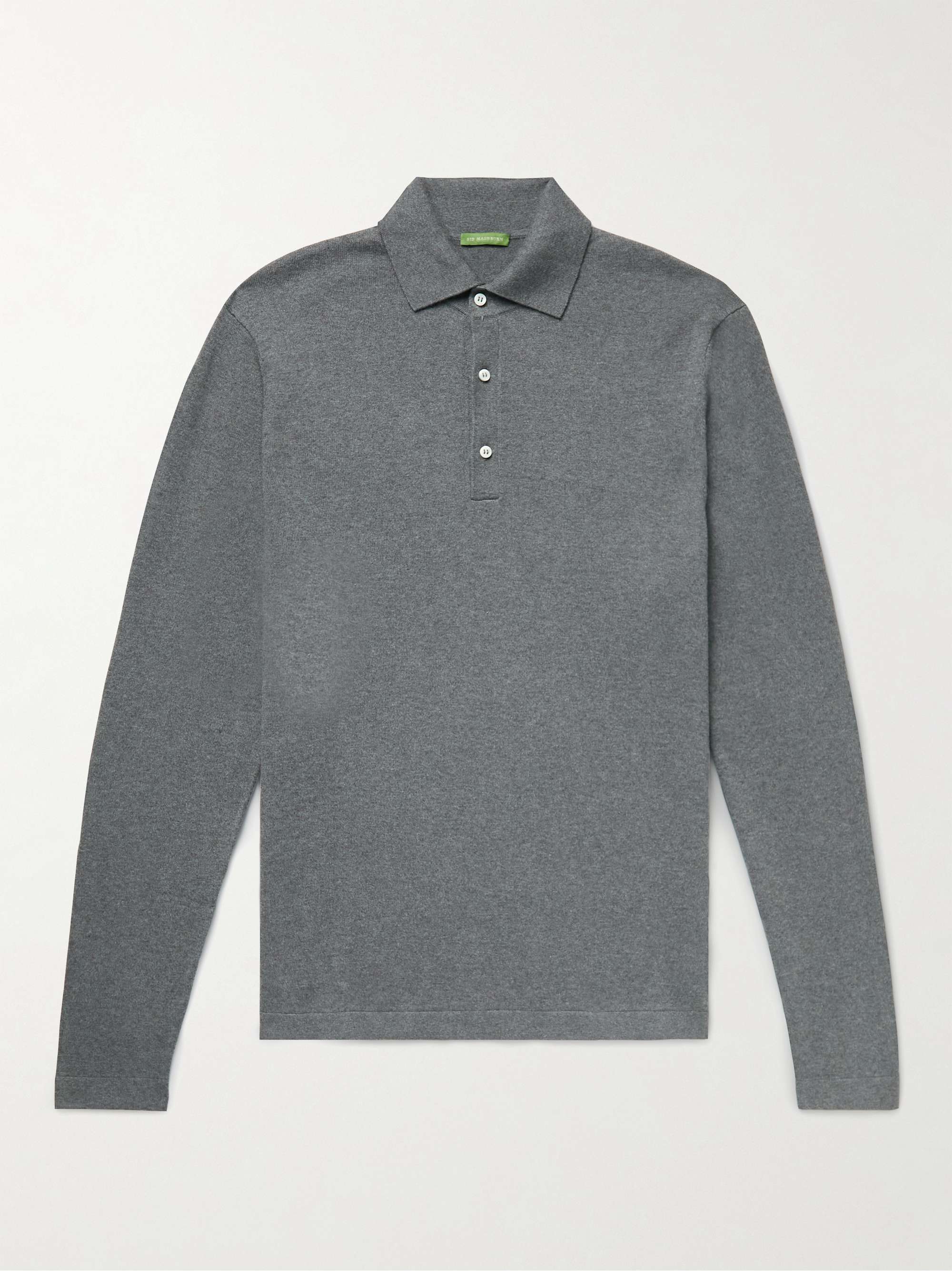 SID MASHBURN Rally Slim-Fit Cotton and Cashmere-Blend Polo Shirt for ...
