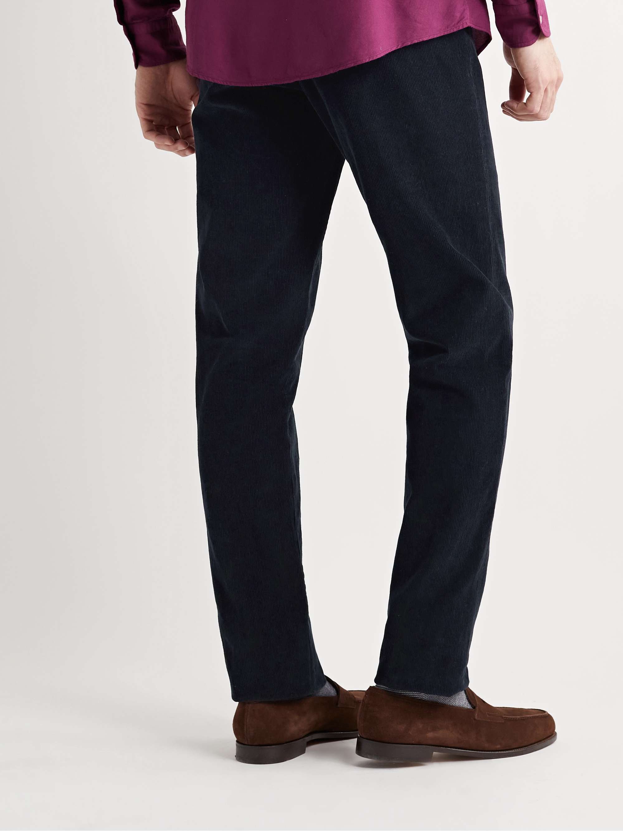 SID MASHBURN Cotton and Cashmere-Blend Corduroy Suit Trousers