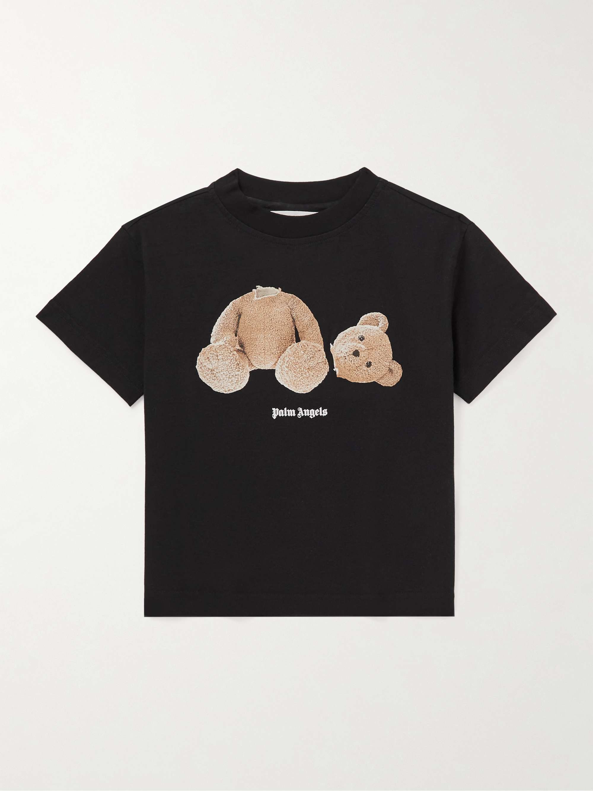 PALM ANGELS KIDS コットンジャージー Tシャツ ロゴプリント入り