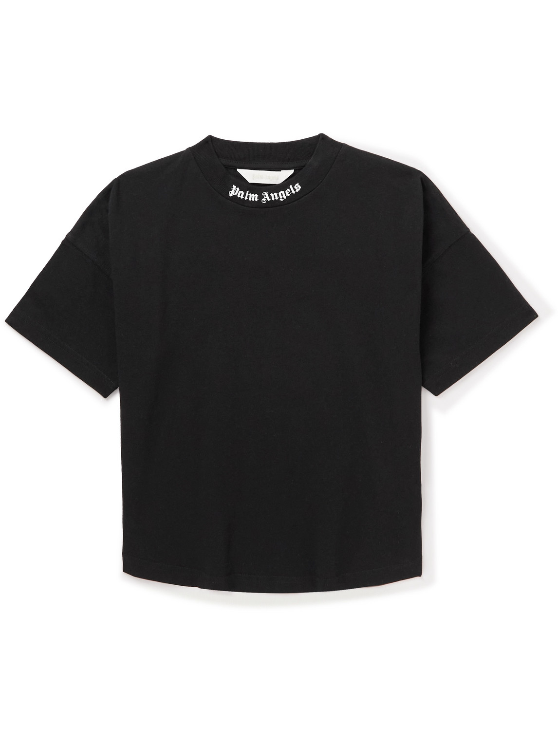 Palm Angels Logo-print Cotton-jersey T-shirt In Black