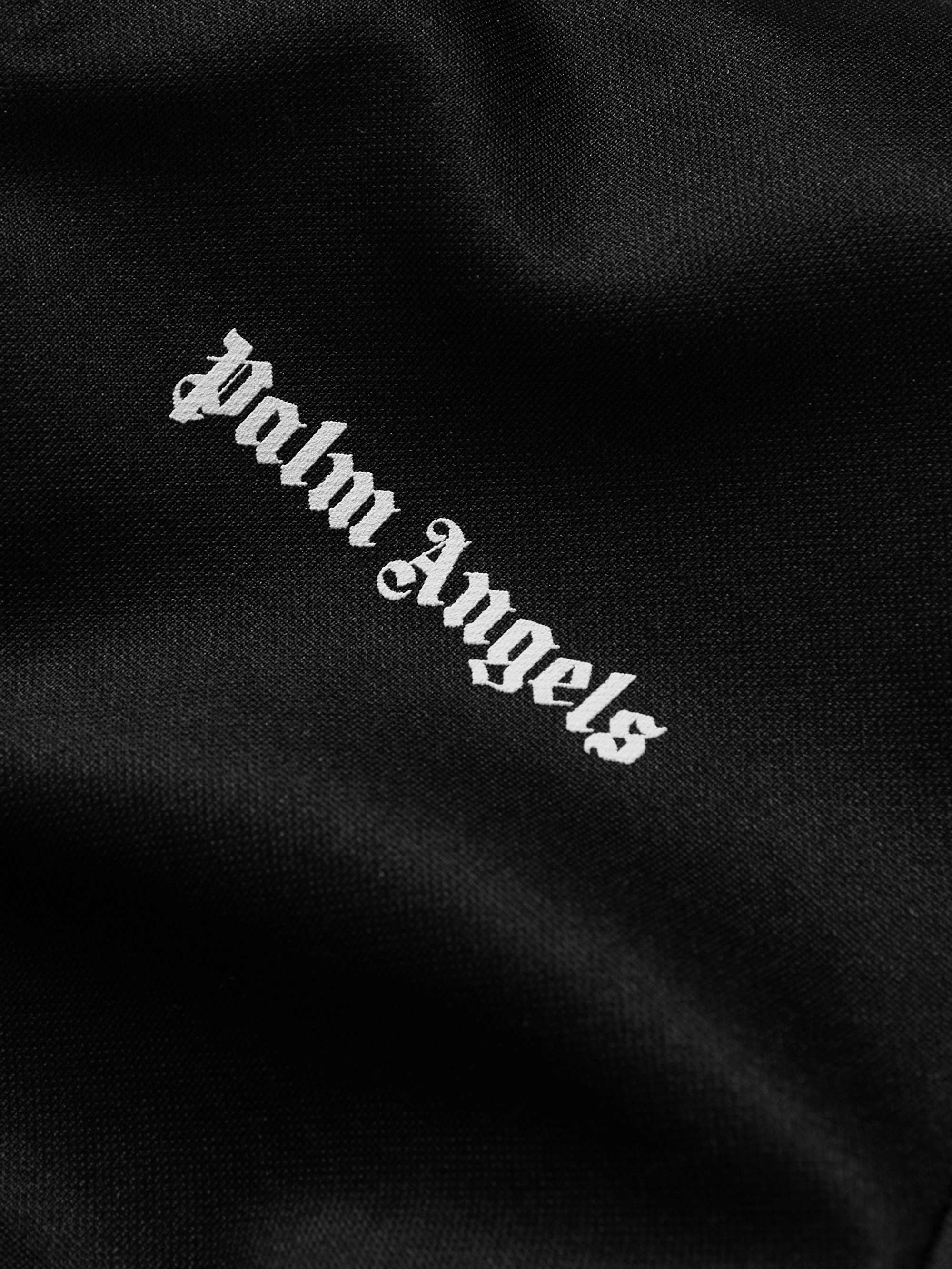 PALM ANGELS KIDS Logo-Print Striped Tech-Jersey Track Jacket