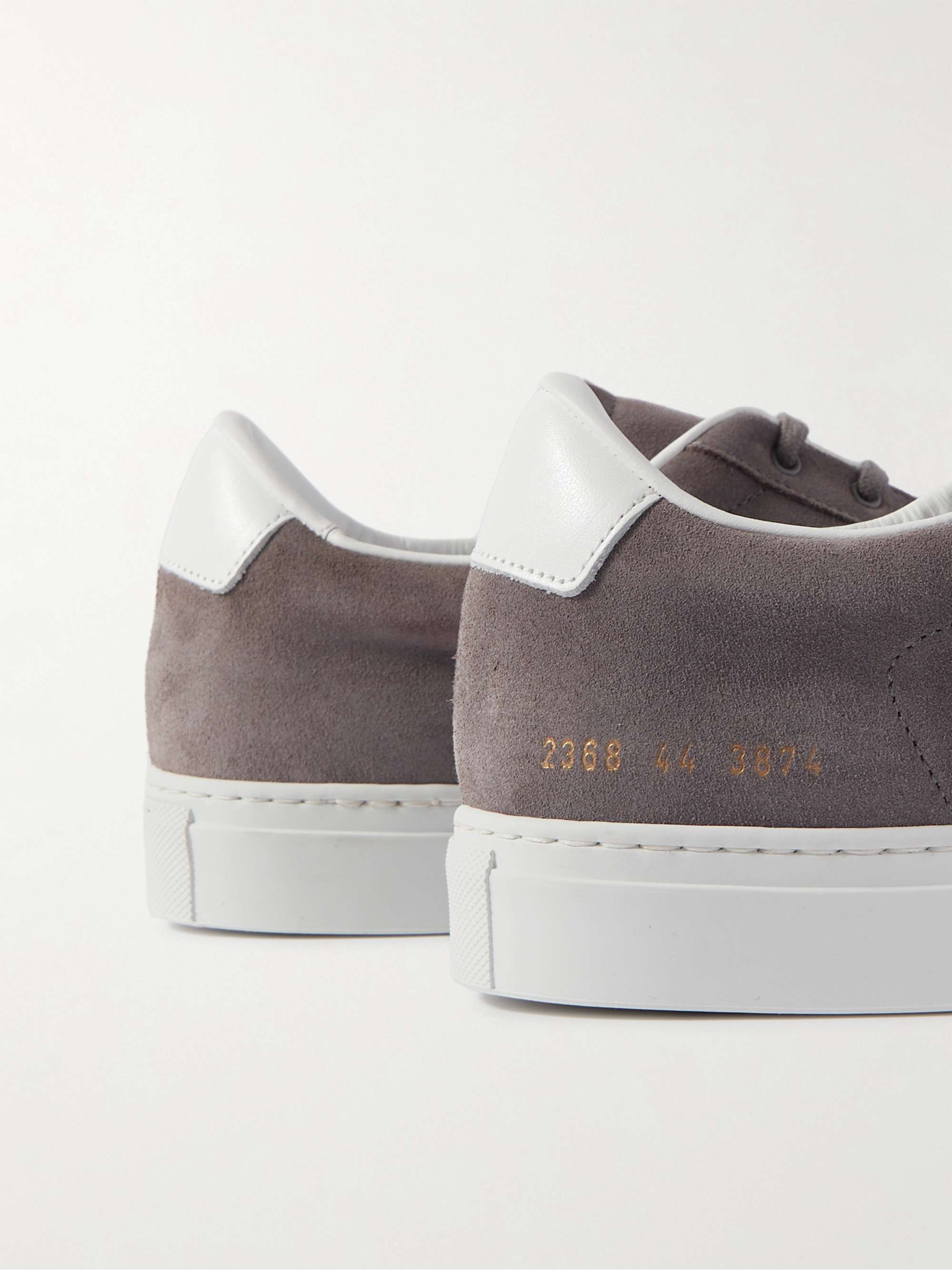 COMMON PROJECTS Retro Low Leather-Trimmed Suede Sneakers