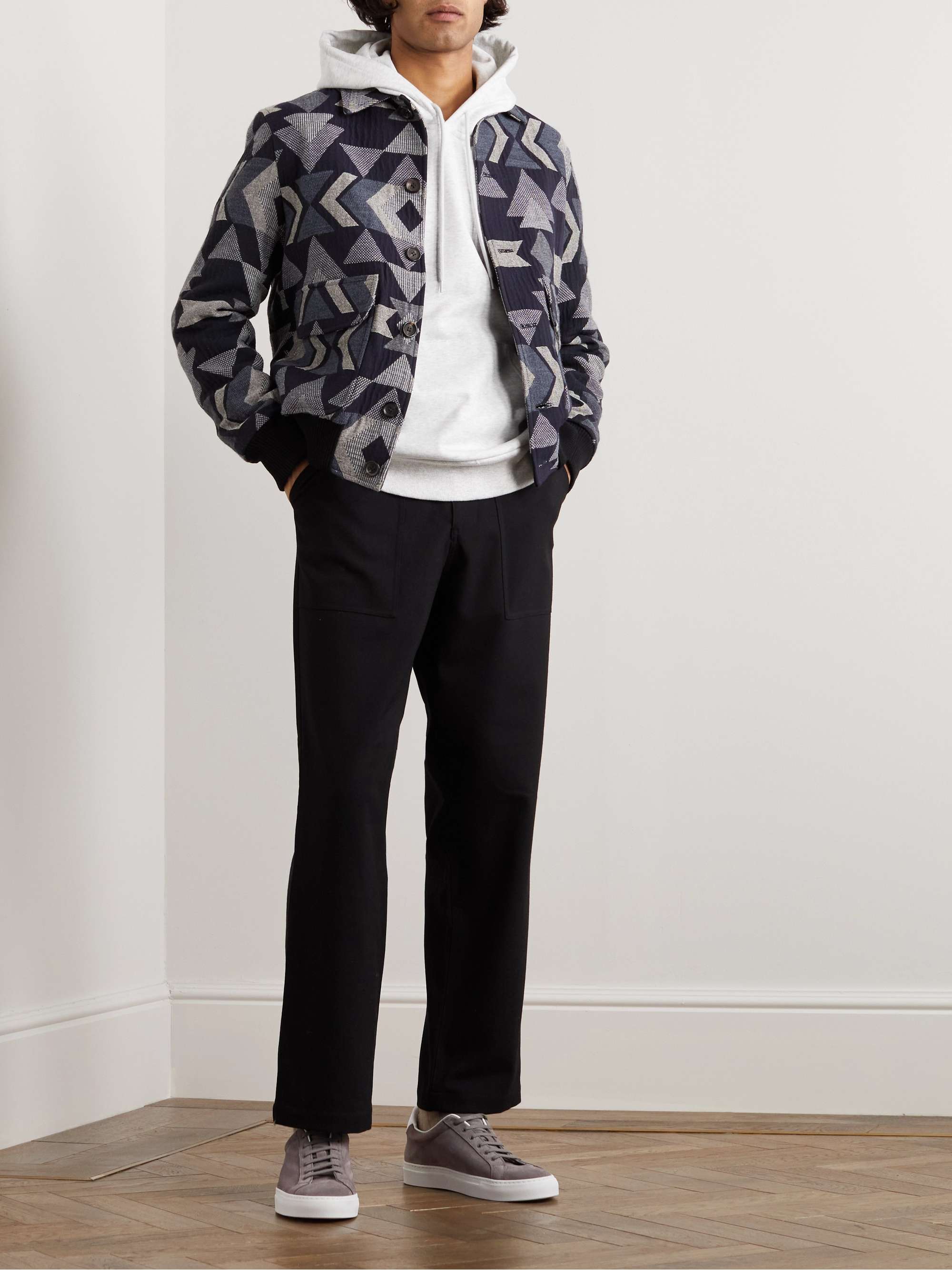 COMMON PROJECTS Retro Low Leather-Trimmed Suede Sneakers