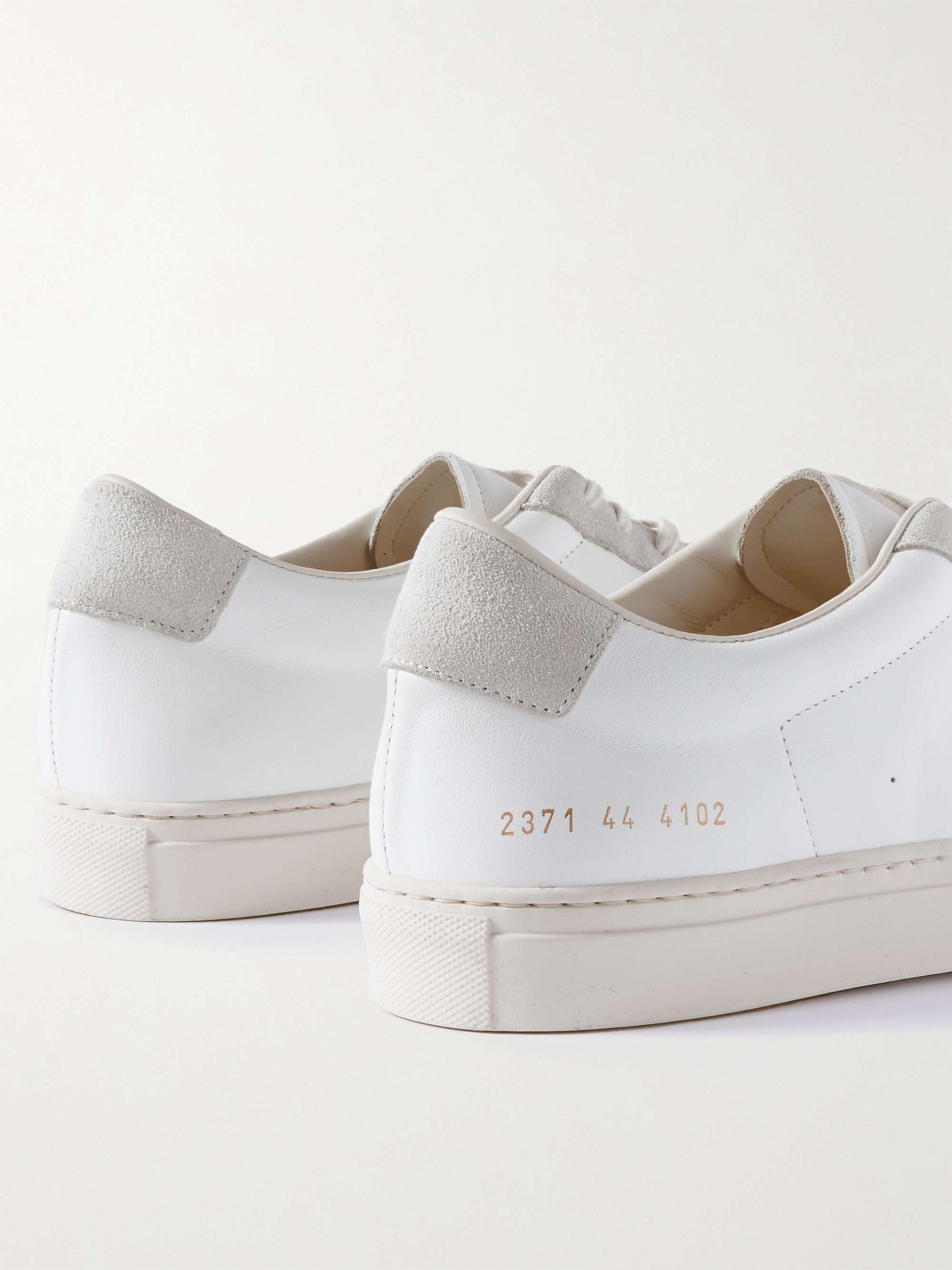 COMMON PROJECTS Bball Suede-Trimmed Leather Sneakers