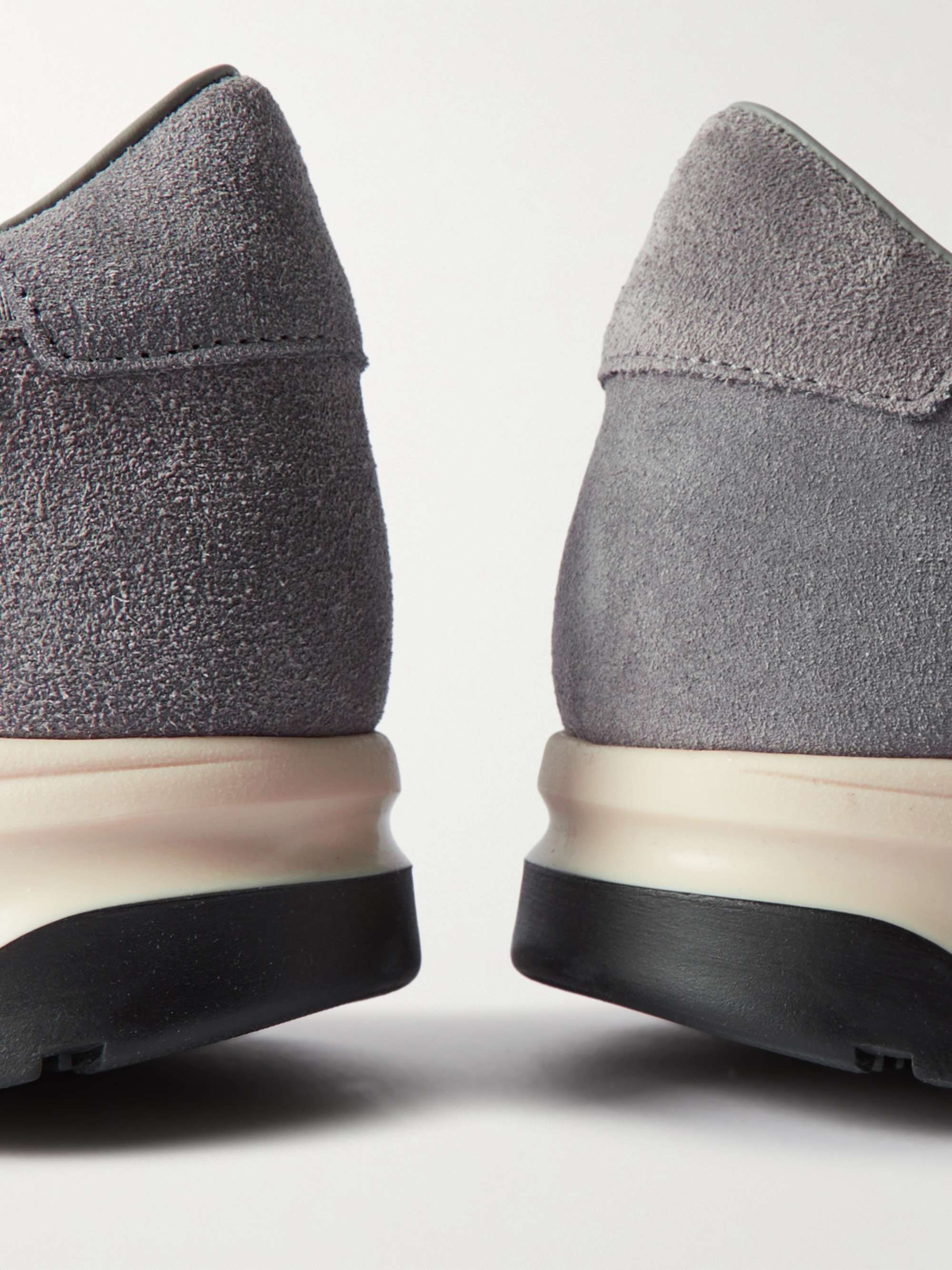 COMMON PROJECTS Track 80 Leather-Trimmed Suede and Ripstop Sneakers