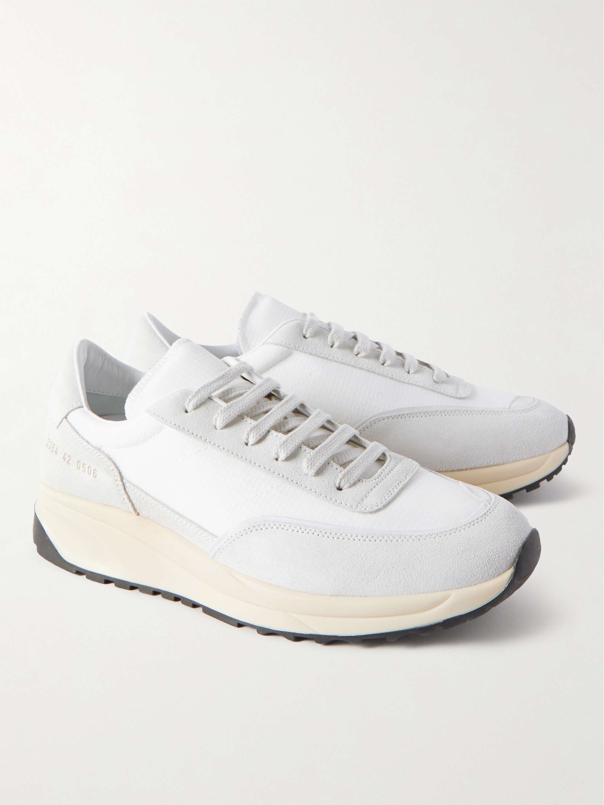 Manifest Meget svamp COMMON PROJECTS Track 80 Suede and Ripstop Sneakers | MR PORTER