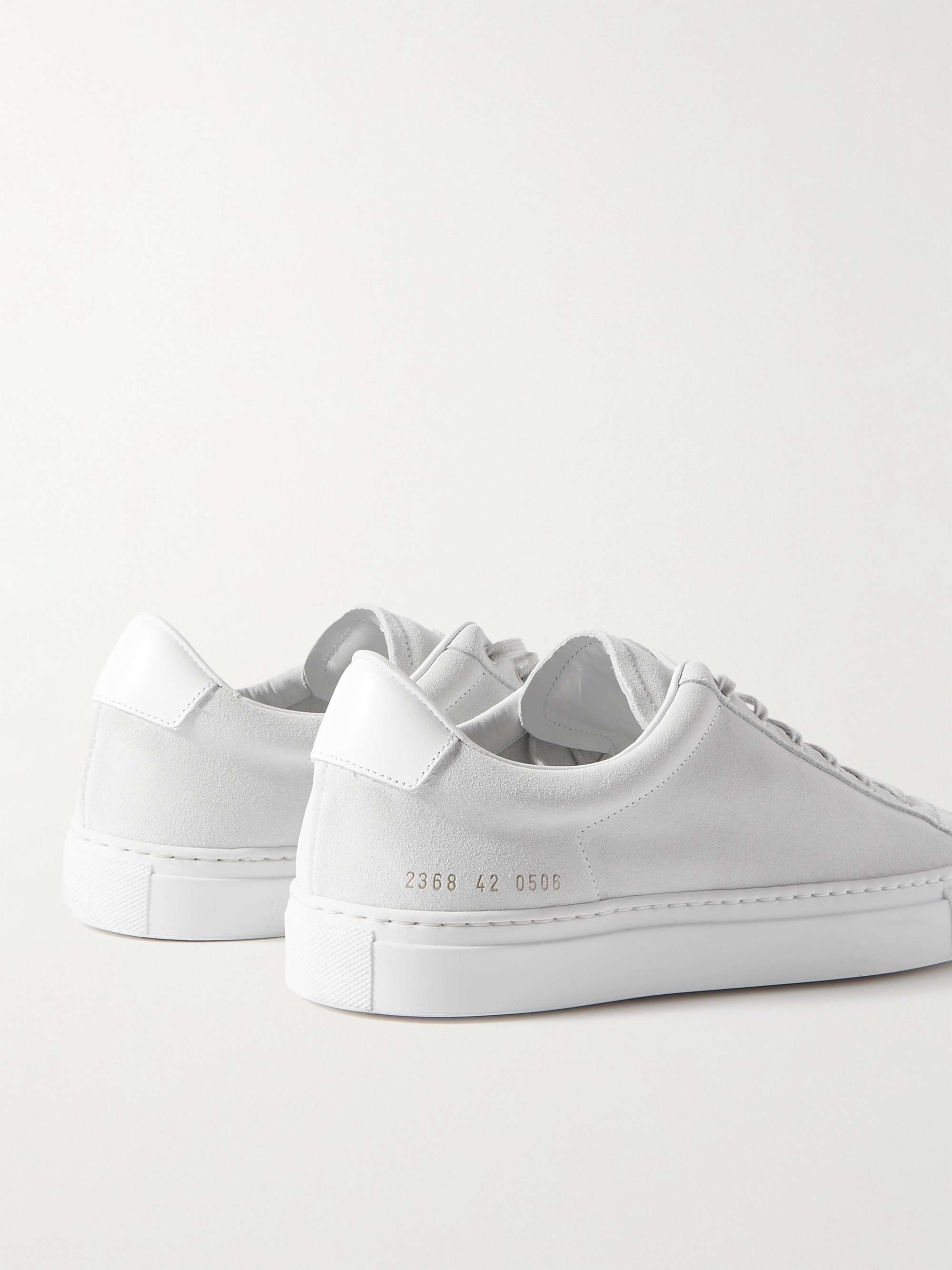 COMMON PROJECTS Retro Low Leather-Trimmed Suede Sneakers