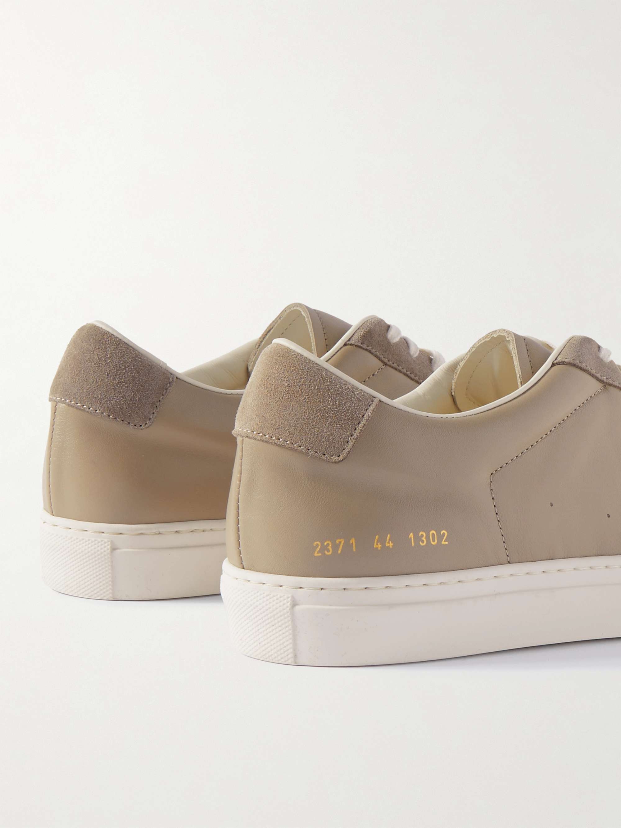 COMMON PROJECTS Bball Suede-Trimmed Leather Sneakers