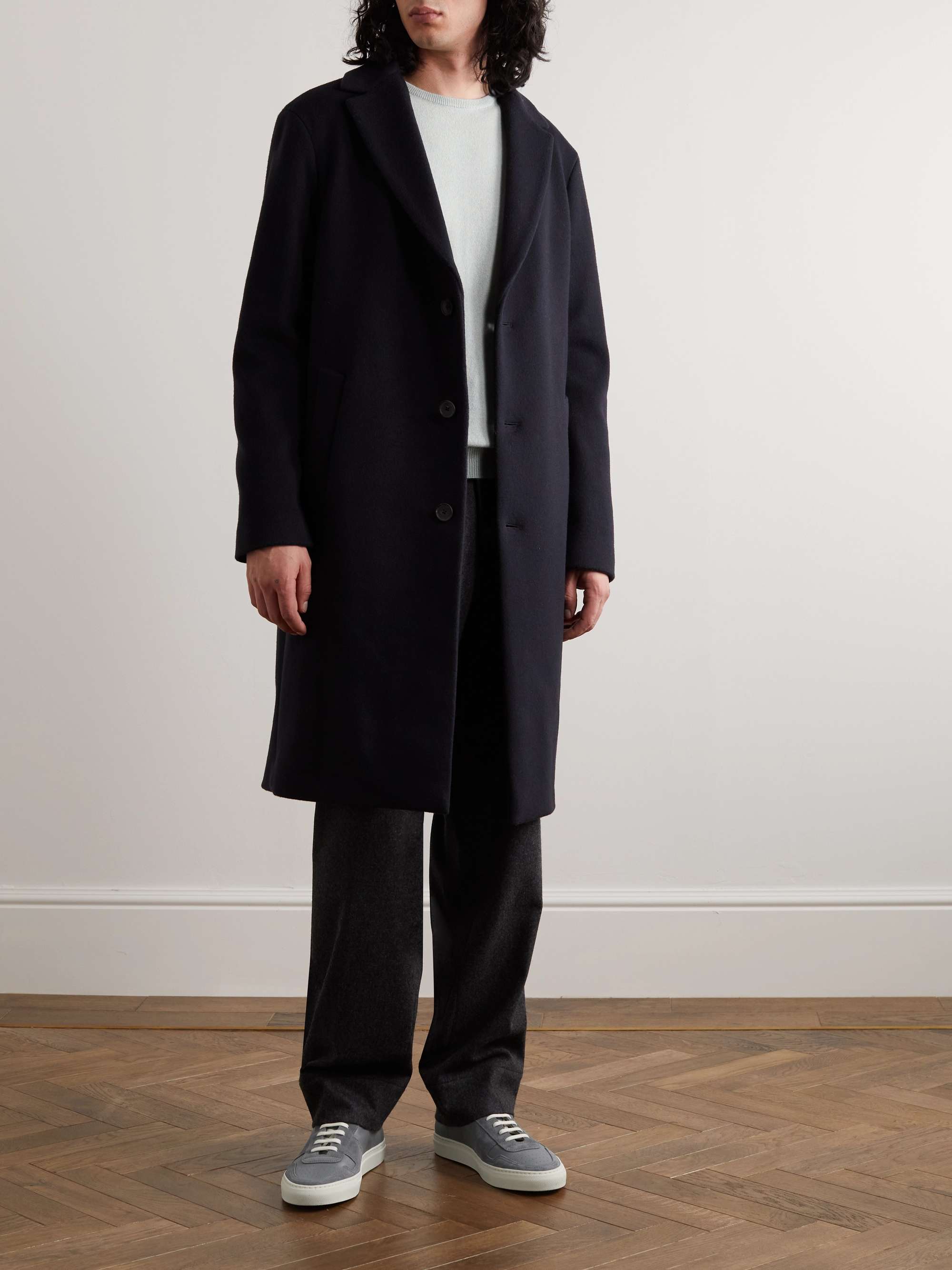 COMMON PROJECTS Bball Suede-Trimmed Leather Sneakers