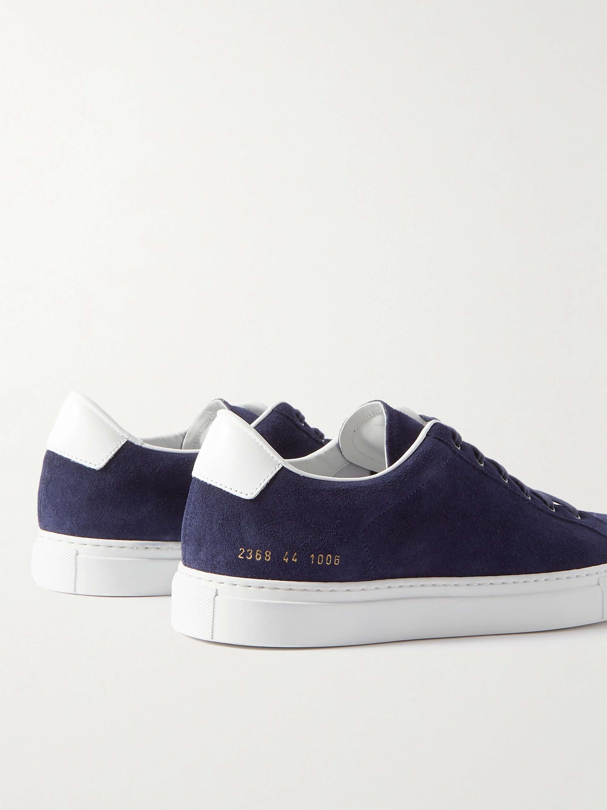 COMMON PROJECTS Retro Low Leather-Trimmed Suede Sneakers