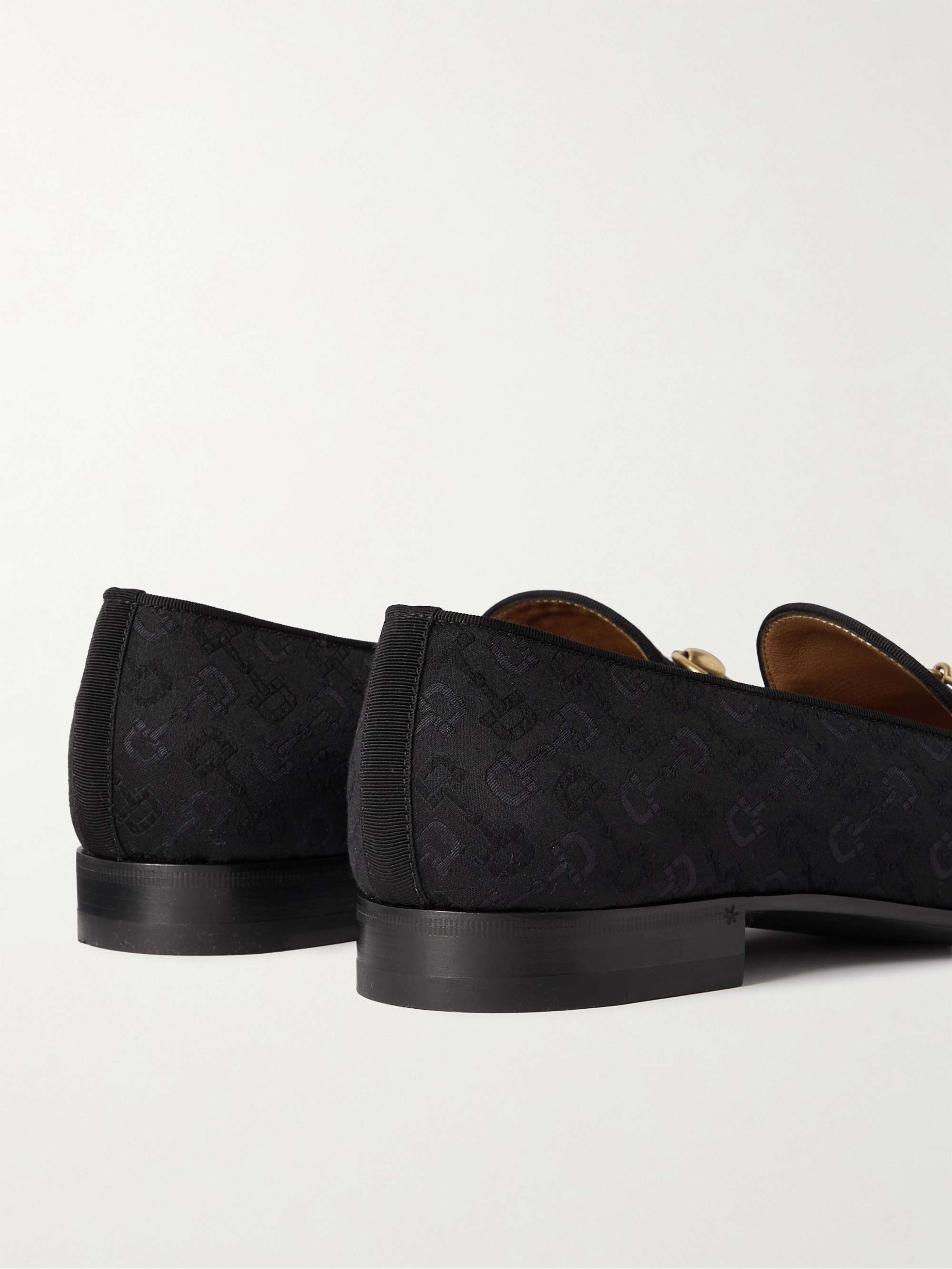 GUCCI New Gallipoli Horsebit-Detailed Canvas-Jacquard Loafers