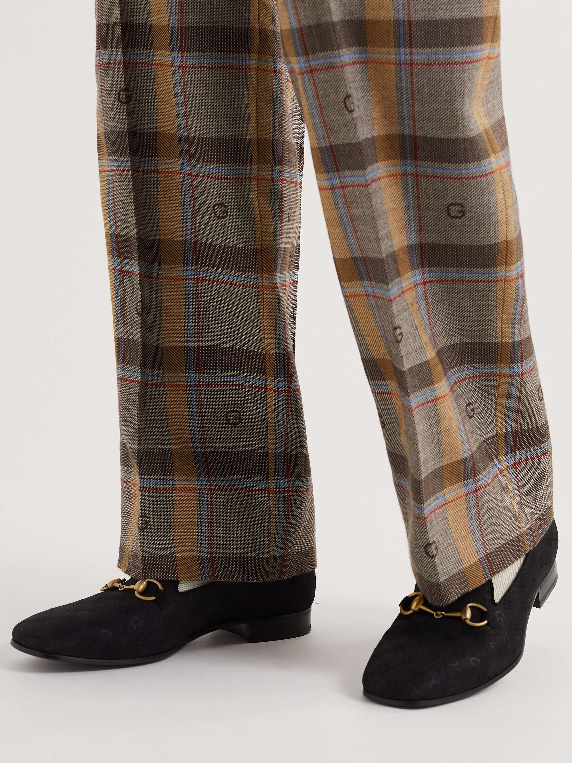 GUCCI New Gallipoli Horsebit-Detailed Canvas-Jacquard Loafers