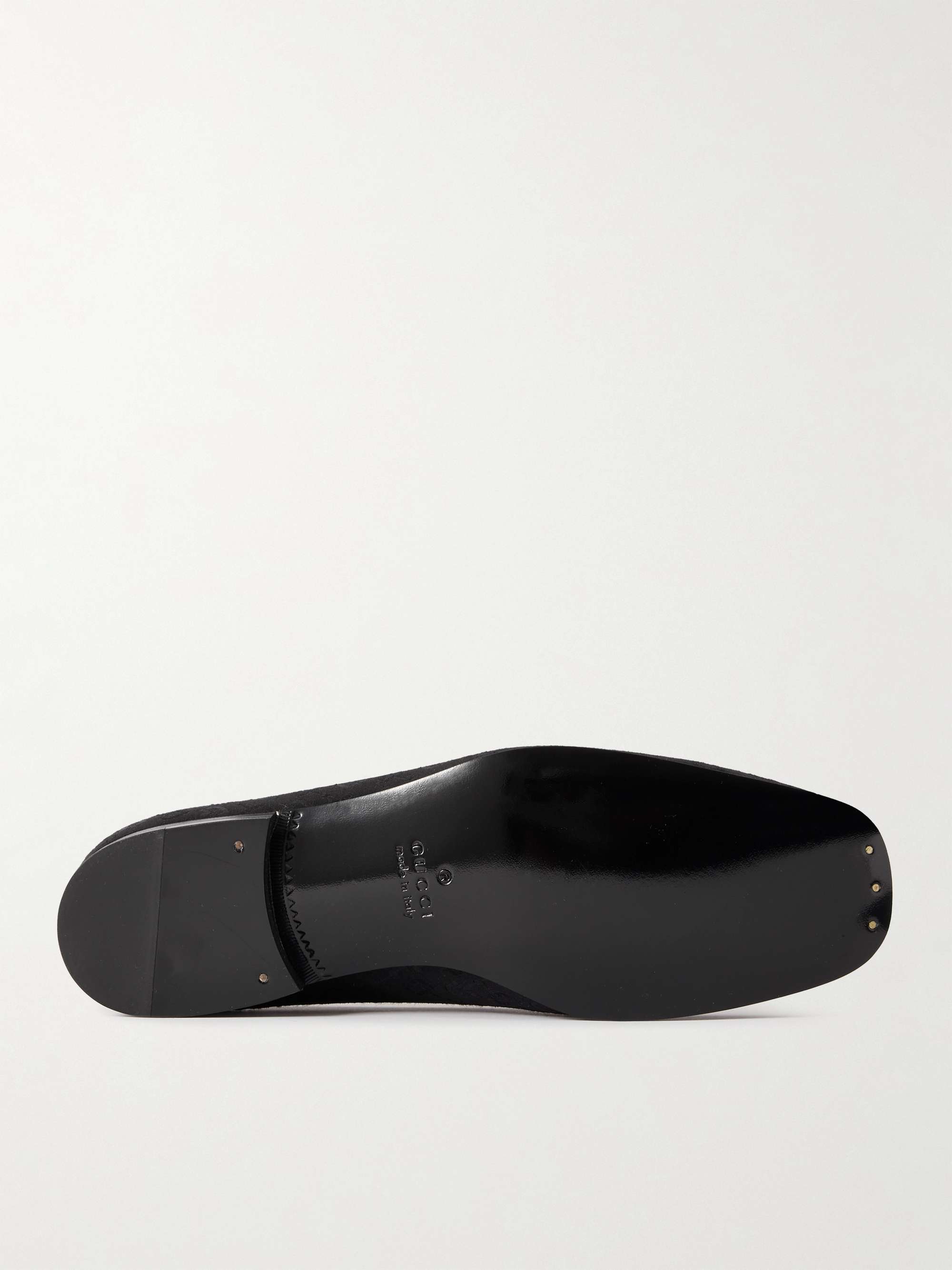 GUCCI New Gallipoli Horsebit-Detailed Canvas-Jacquard Loafers
