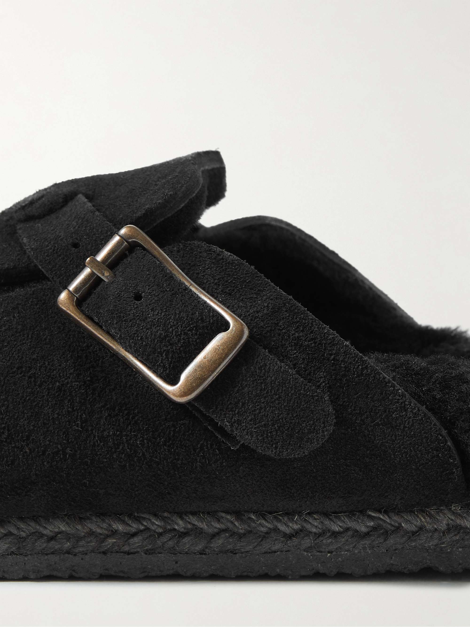YUKETEN Sal-1 Shearling-Lined Suede Sandals
