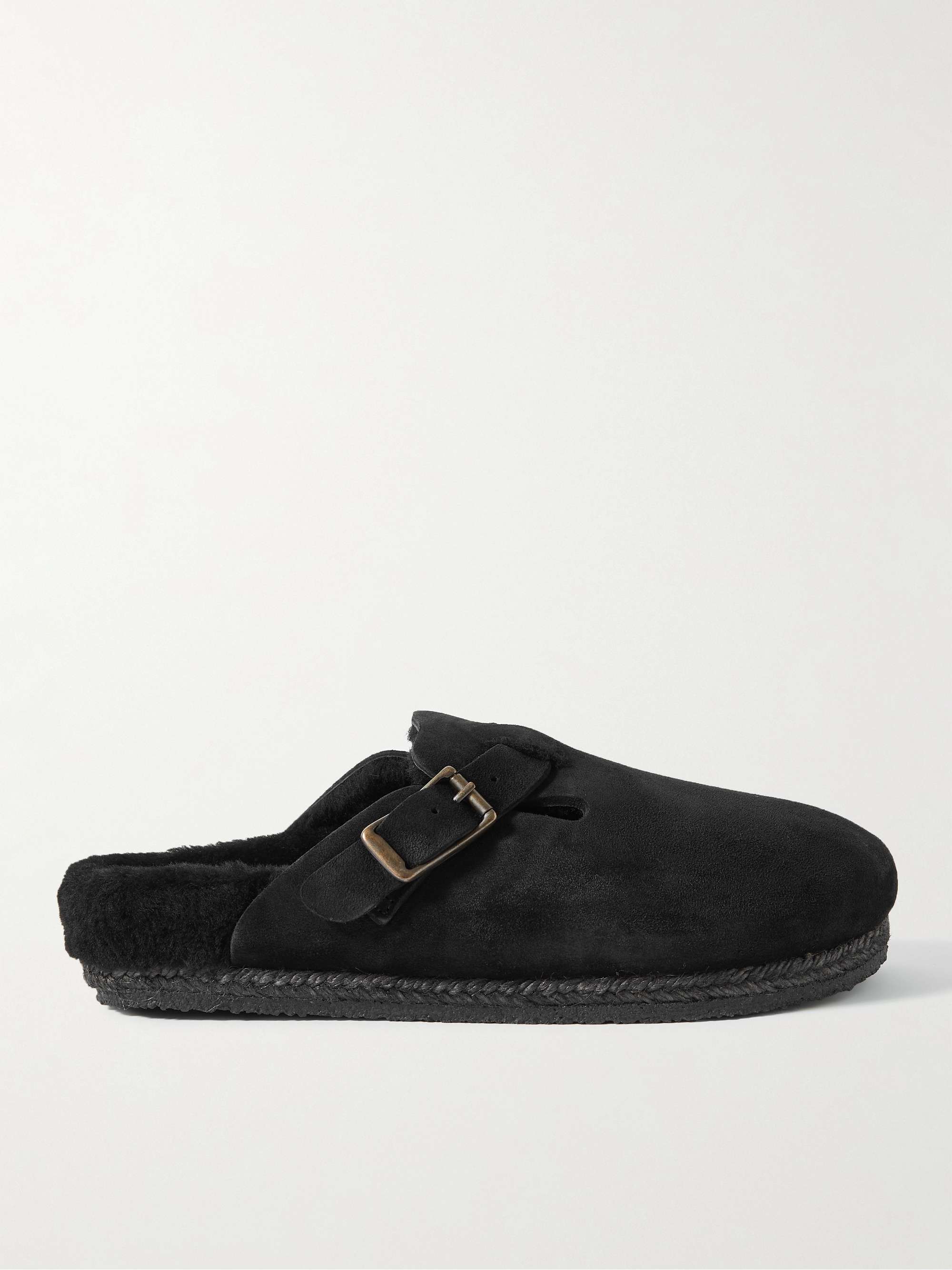 YUKETEN Sal-1 Shearling-Lined Suede Sandals for Men | MR PORTER