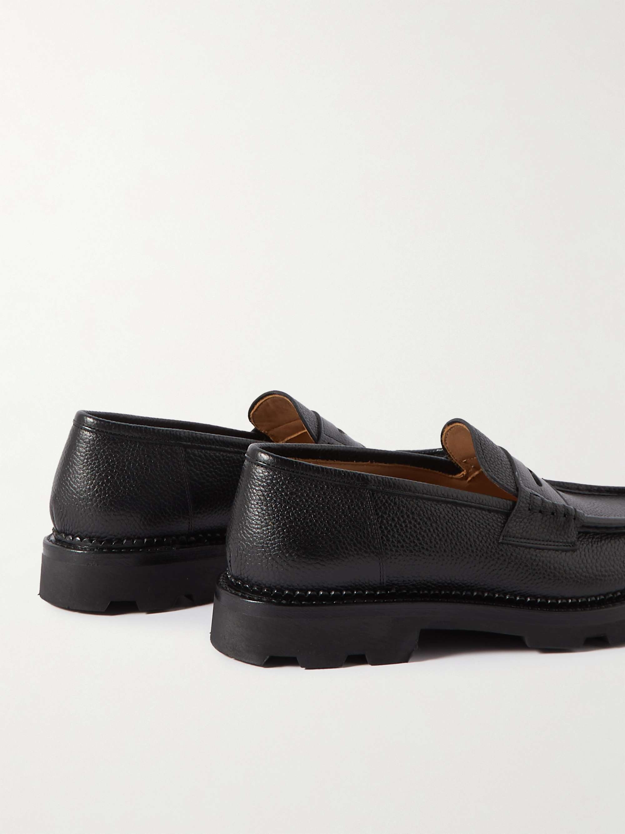 YUKETEN Frentaly Pebble-Grain Leather Penny Loafers